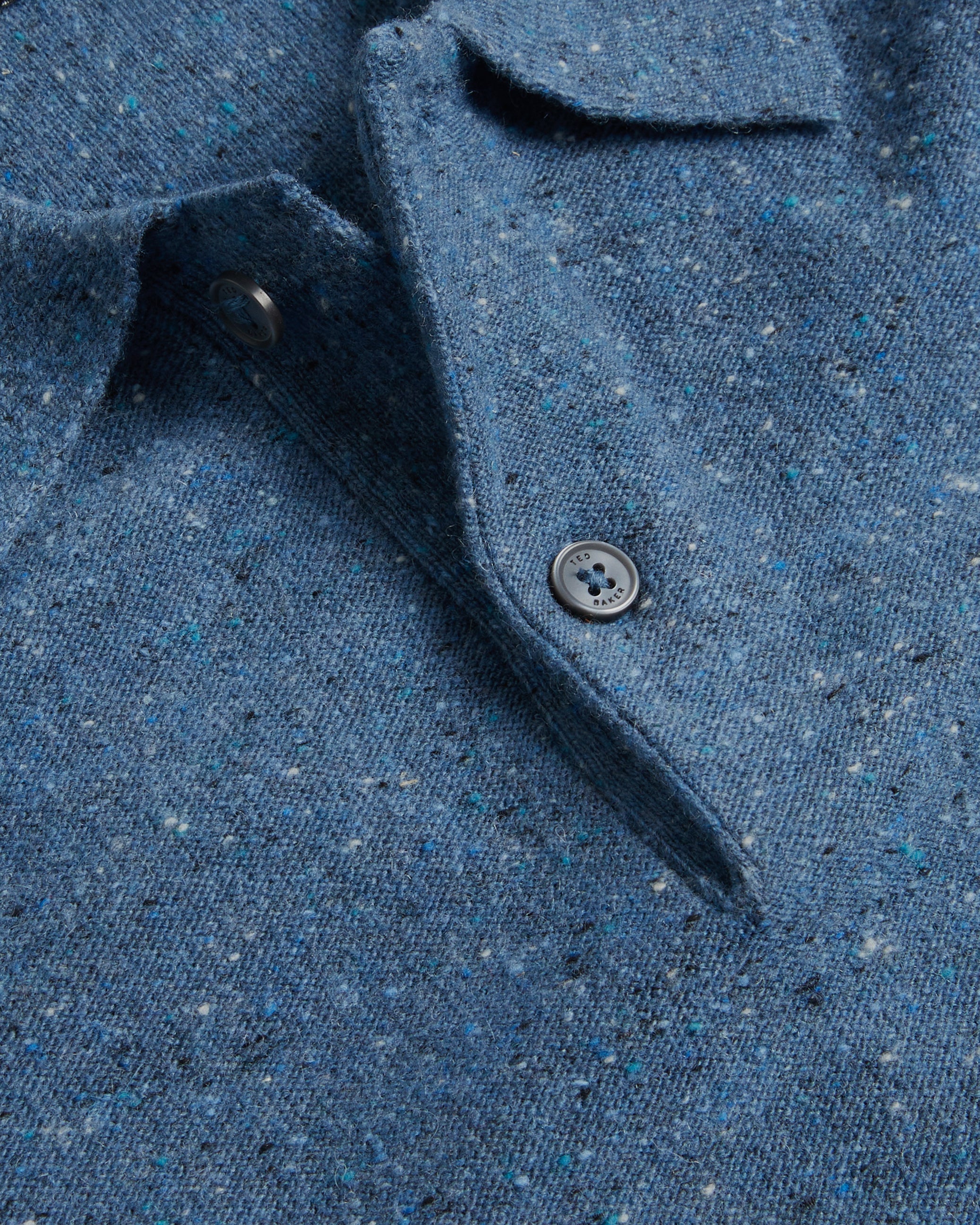 Ustee Marled Polo Shirt With Cable Knit