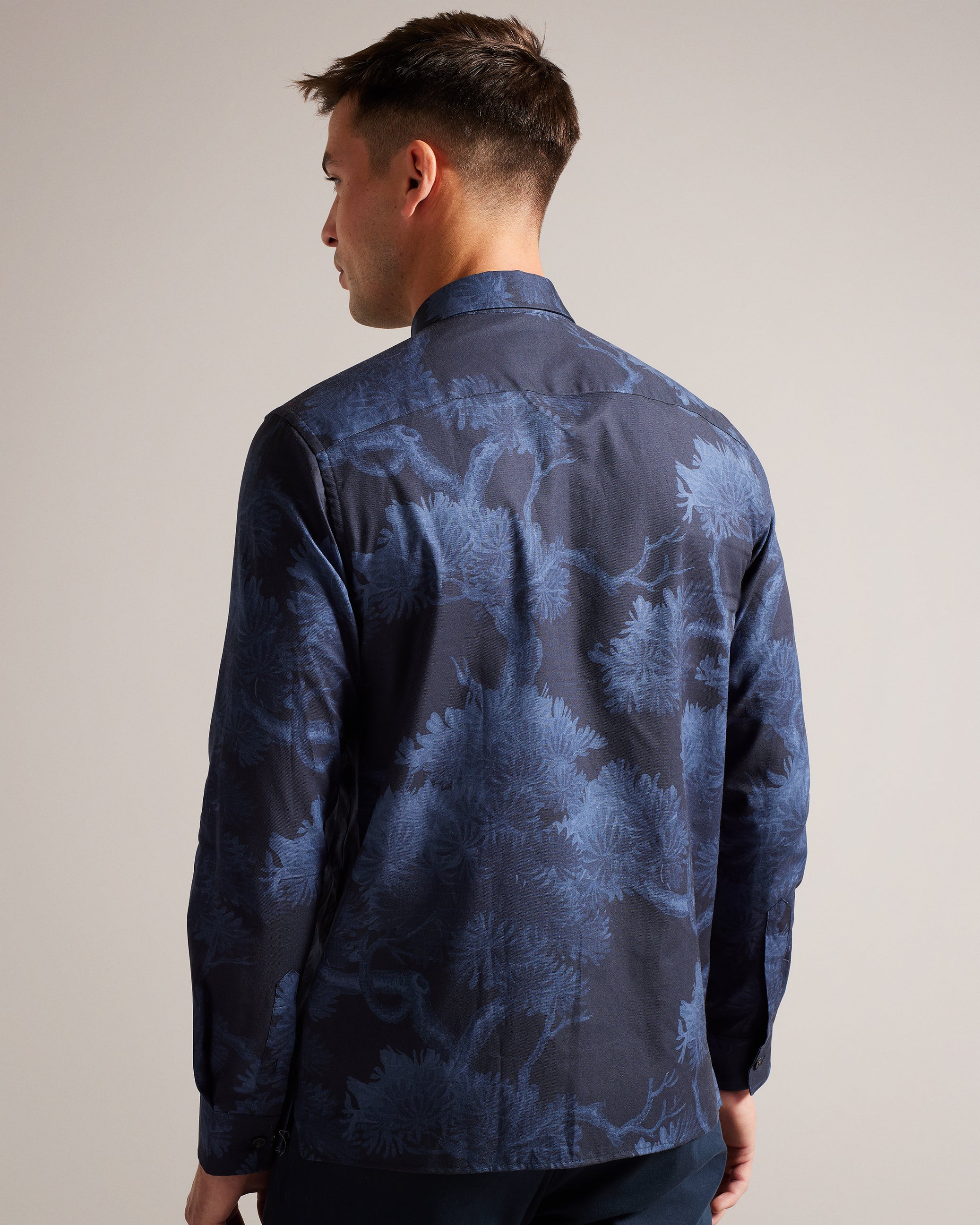 Goxhill Long Sleeve Leaf Print Shirt