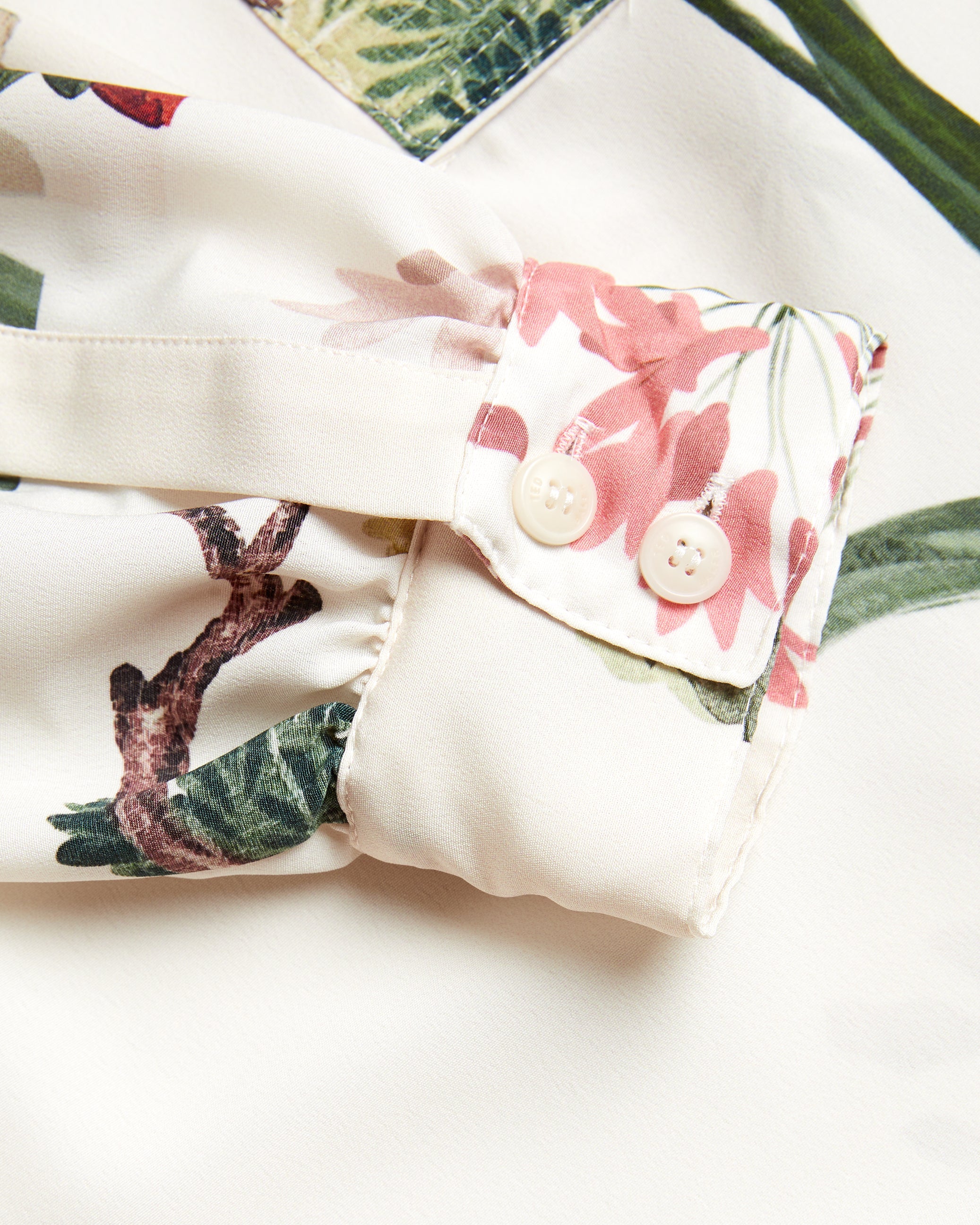 Jaynia Stand Collar Shirt With Half Placket Ivory