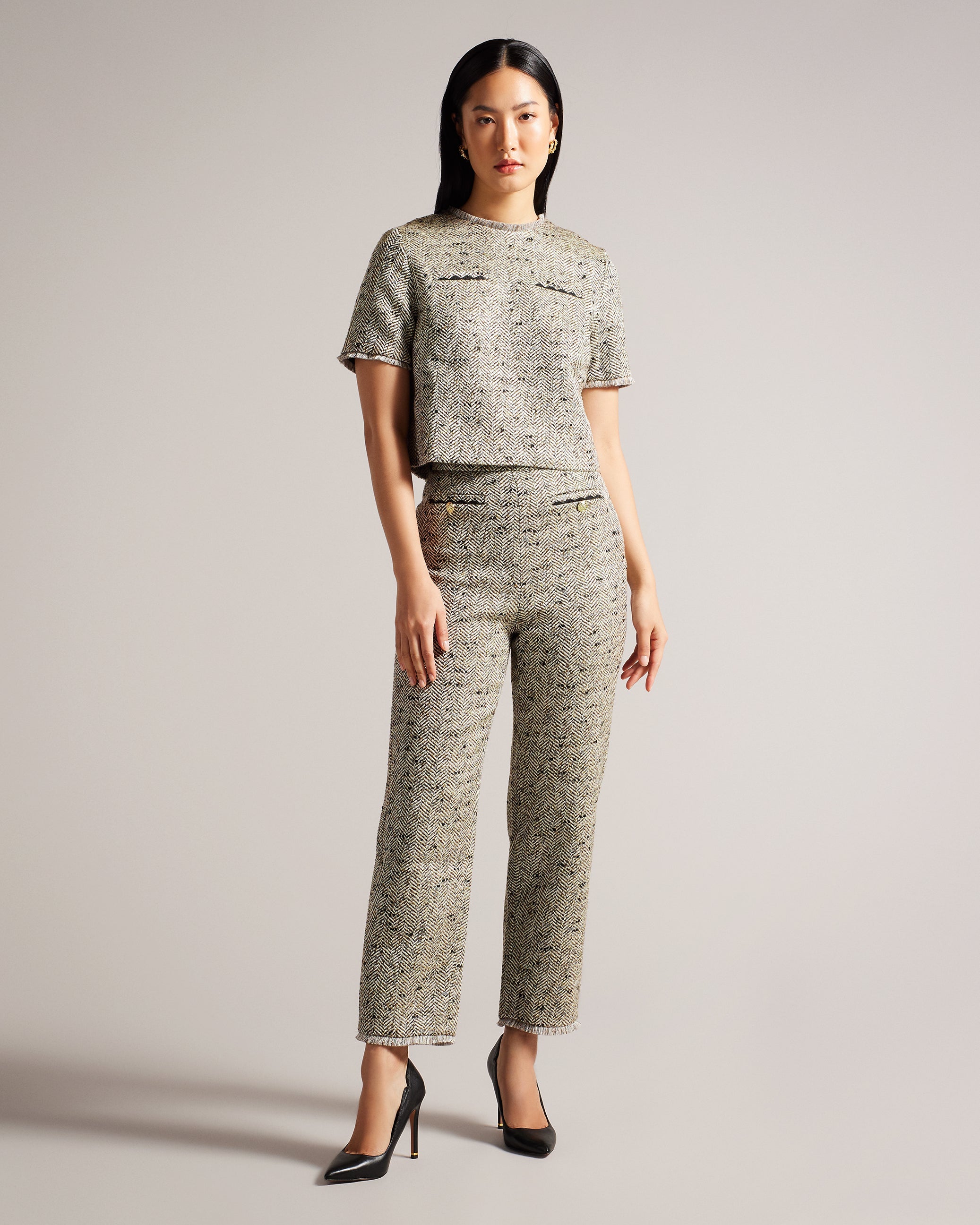 Feliot Straight Leg Trousers With Welt Pockets