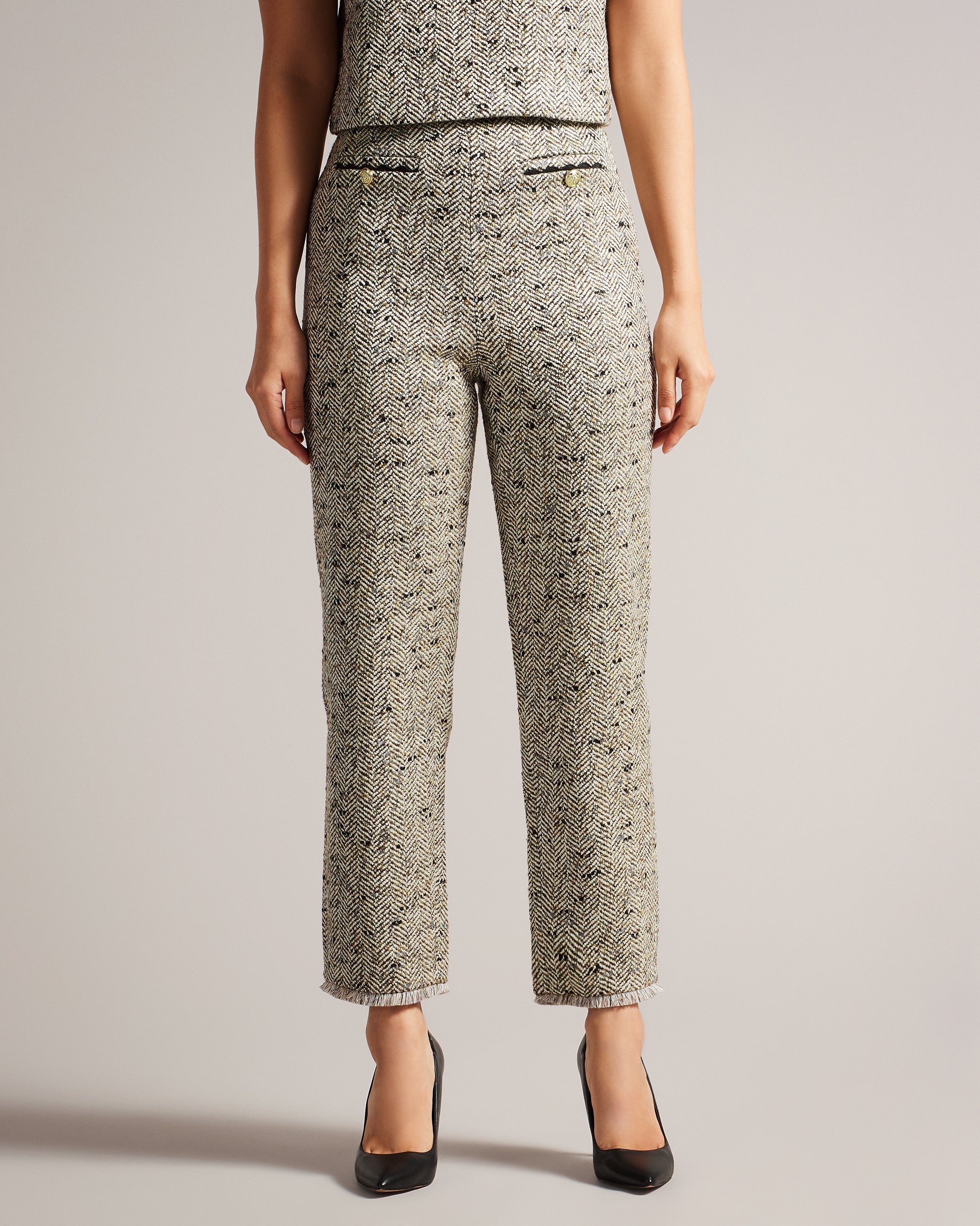 Feliot Straight Leg Trousers With Welt Pockets