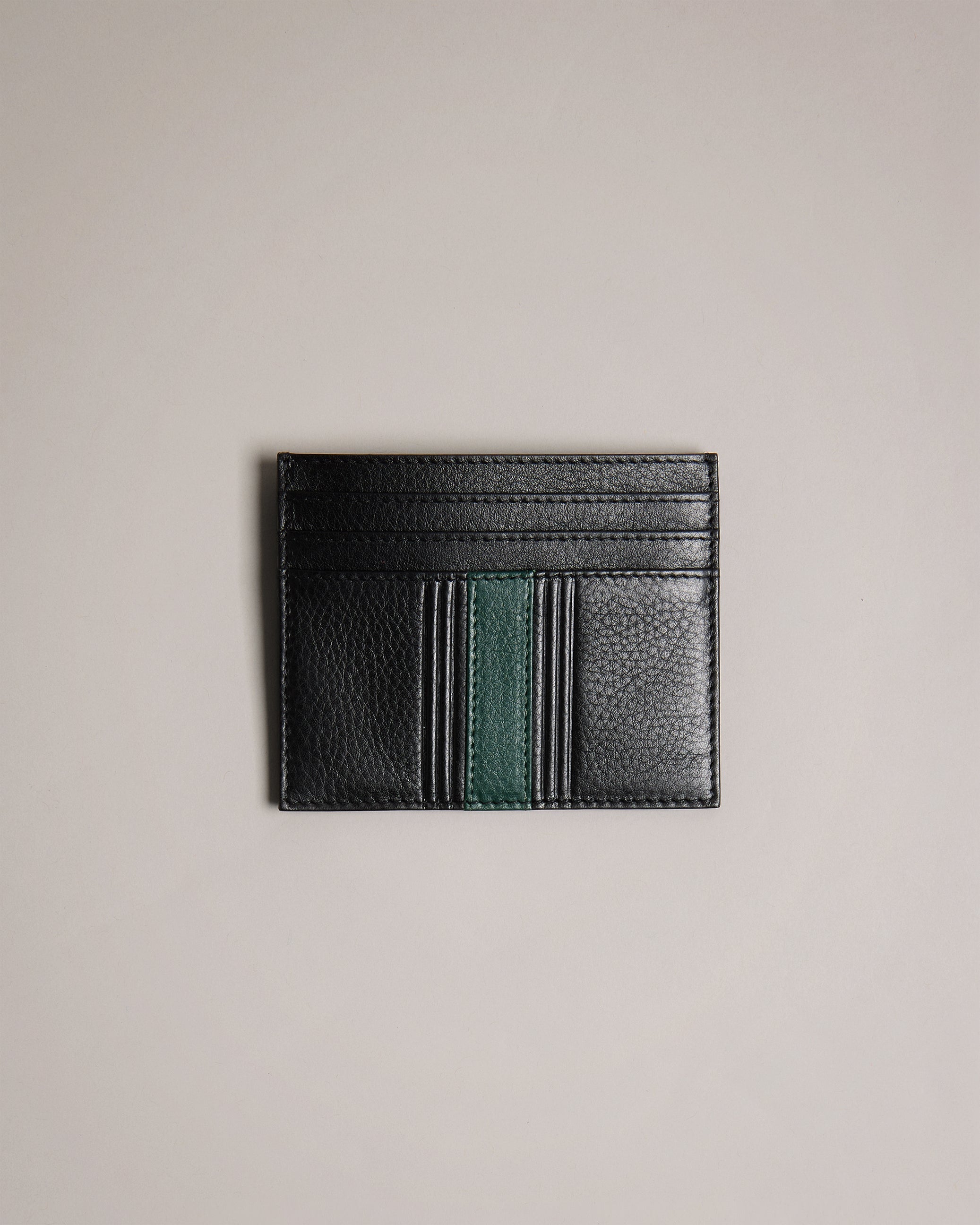 Evet Striped Card Holder Black