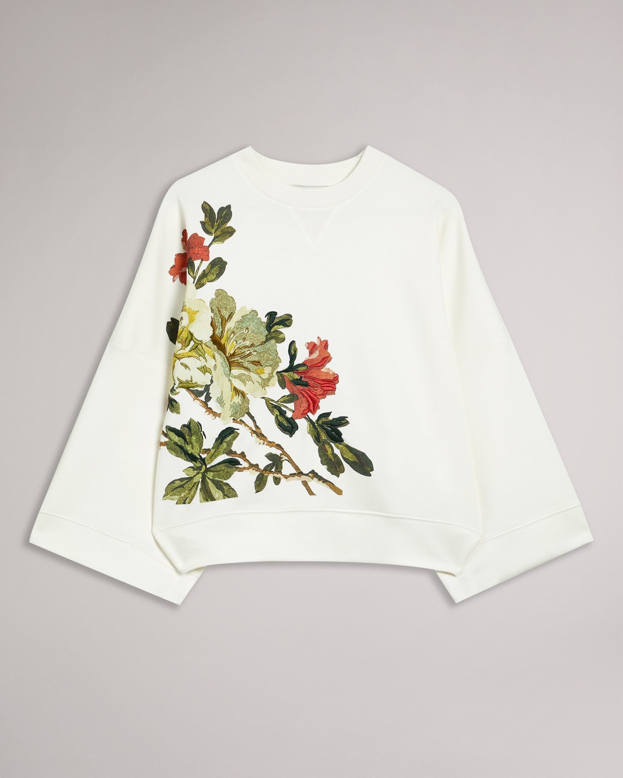Laurale Sweatshirt with Embroidery White