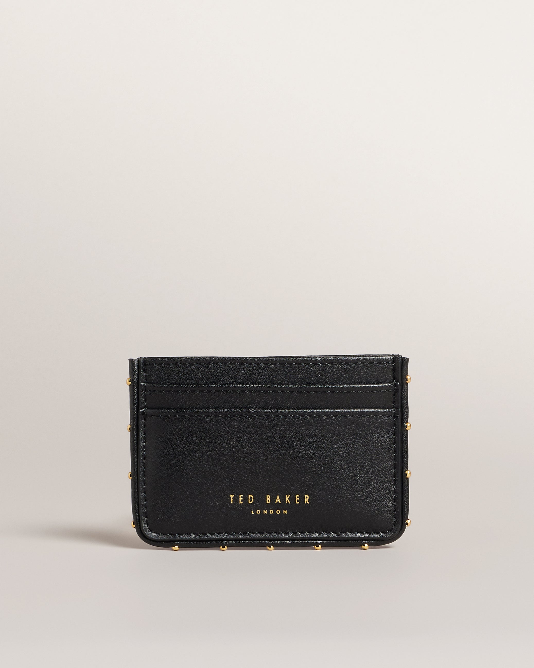 Kahnia Studded Edge Leather Cardholder