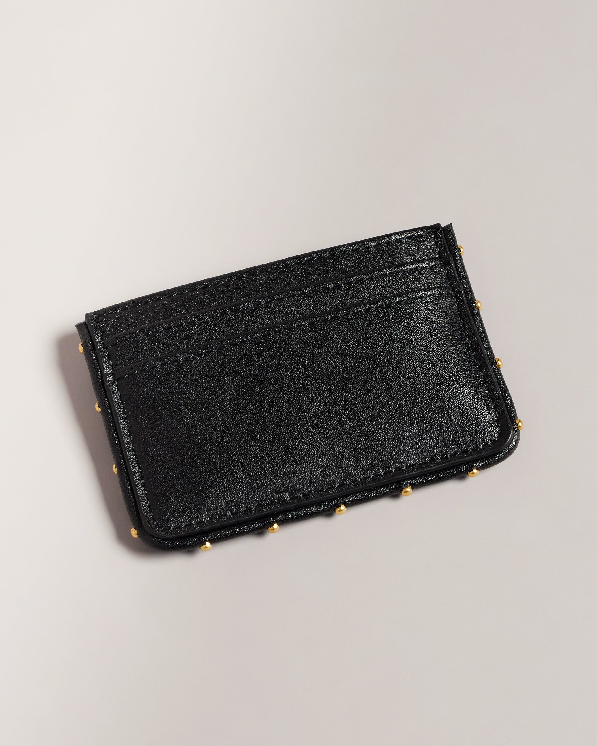 Kahnia Studded Edge Leather Cardholder