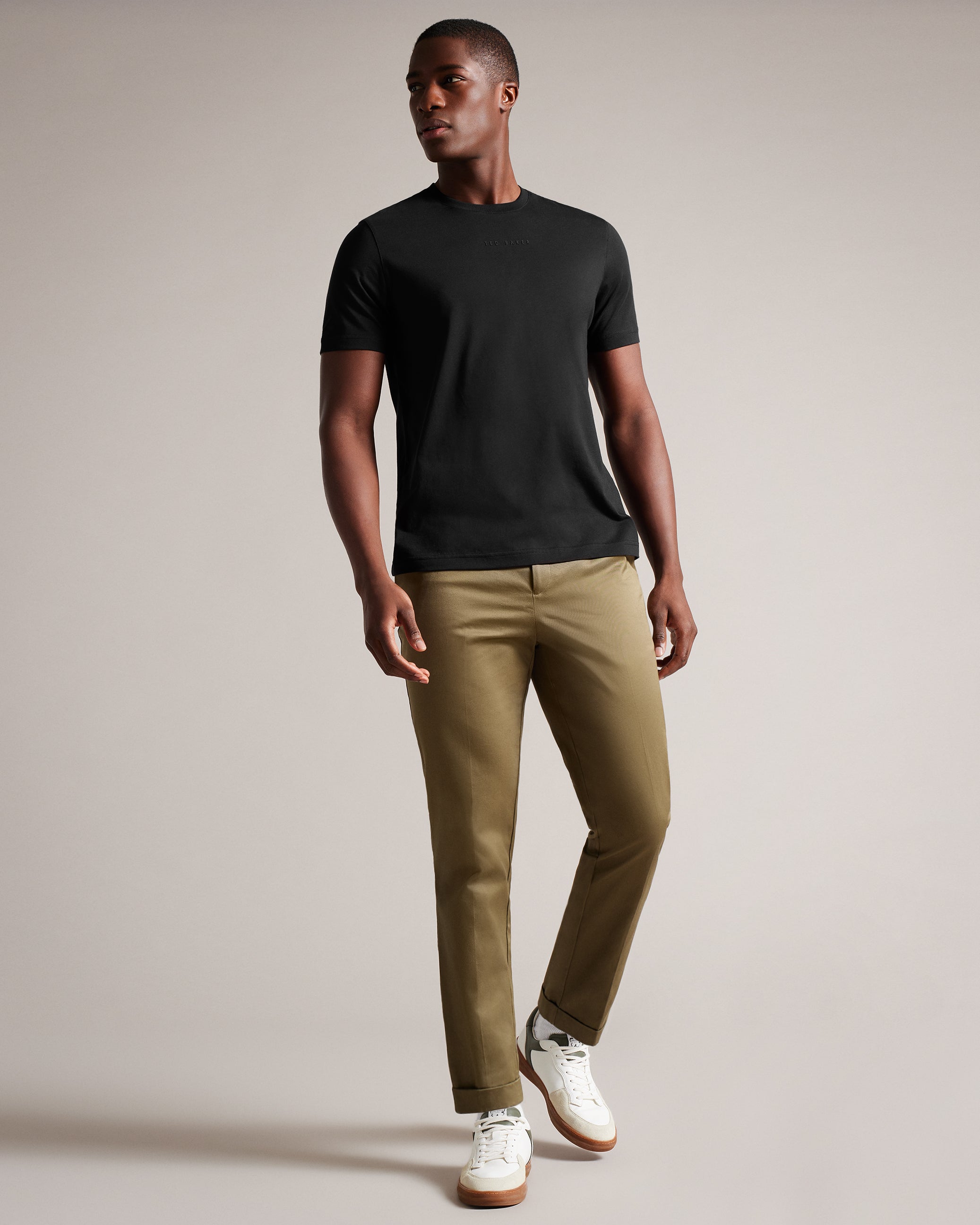 Wilkin Short Sleeve Branded T-Shirt Black