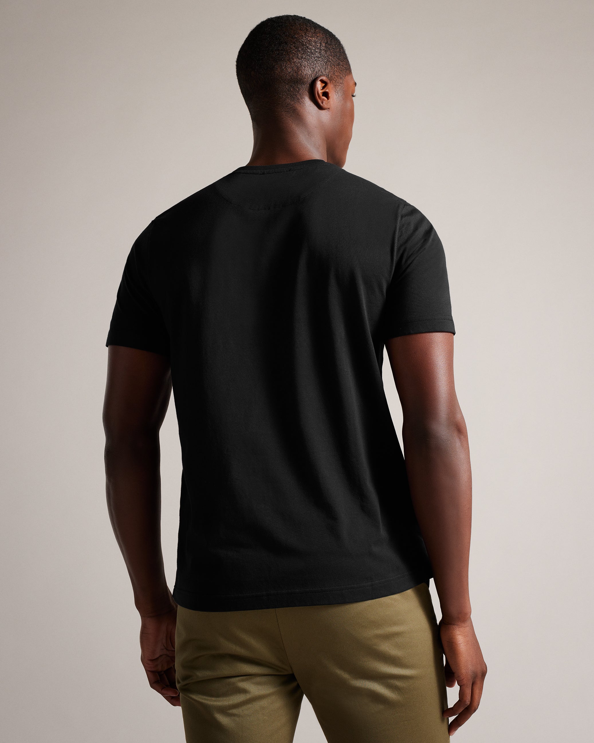 Wilkin Short Sleeve Branded T-Shirt Black
