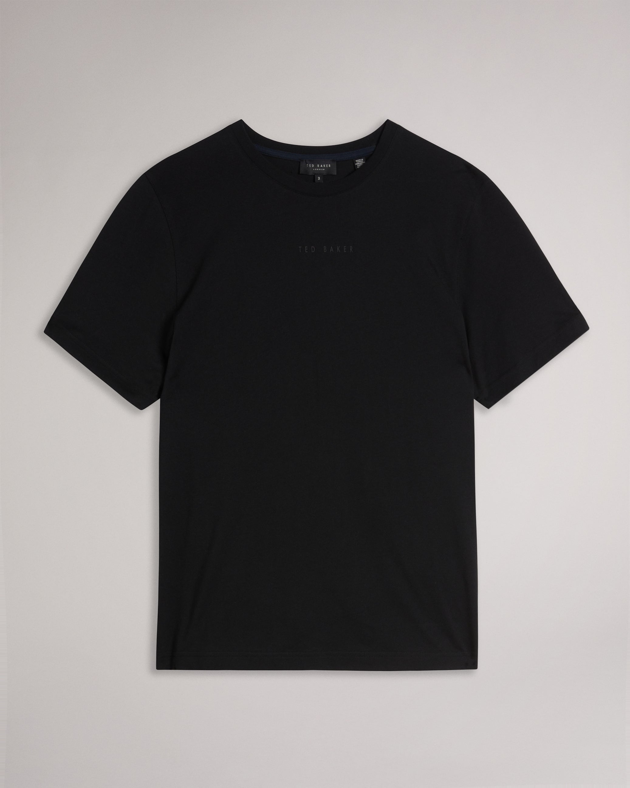 Wilkin Short Sleeve Branded T-Shirt Black