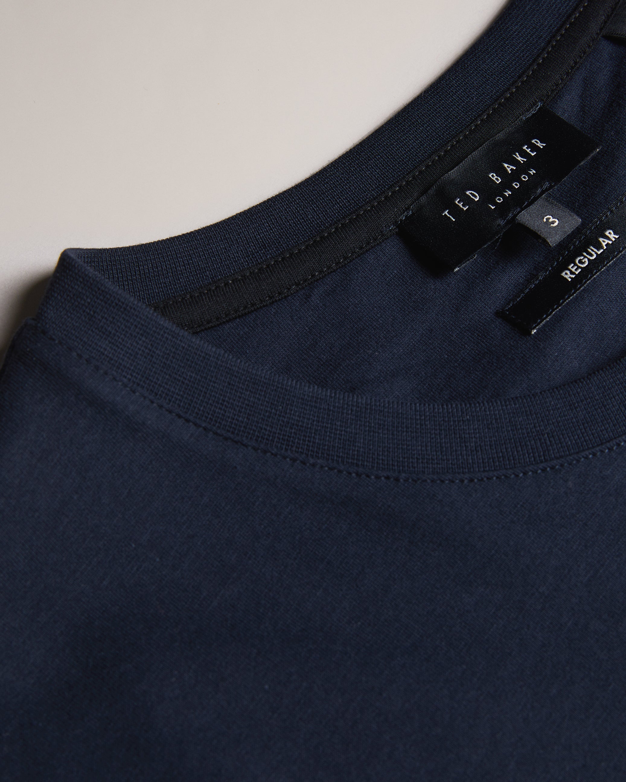 Wilkin Short Sleeve Branded T-Shirt Navy