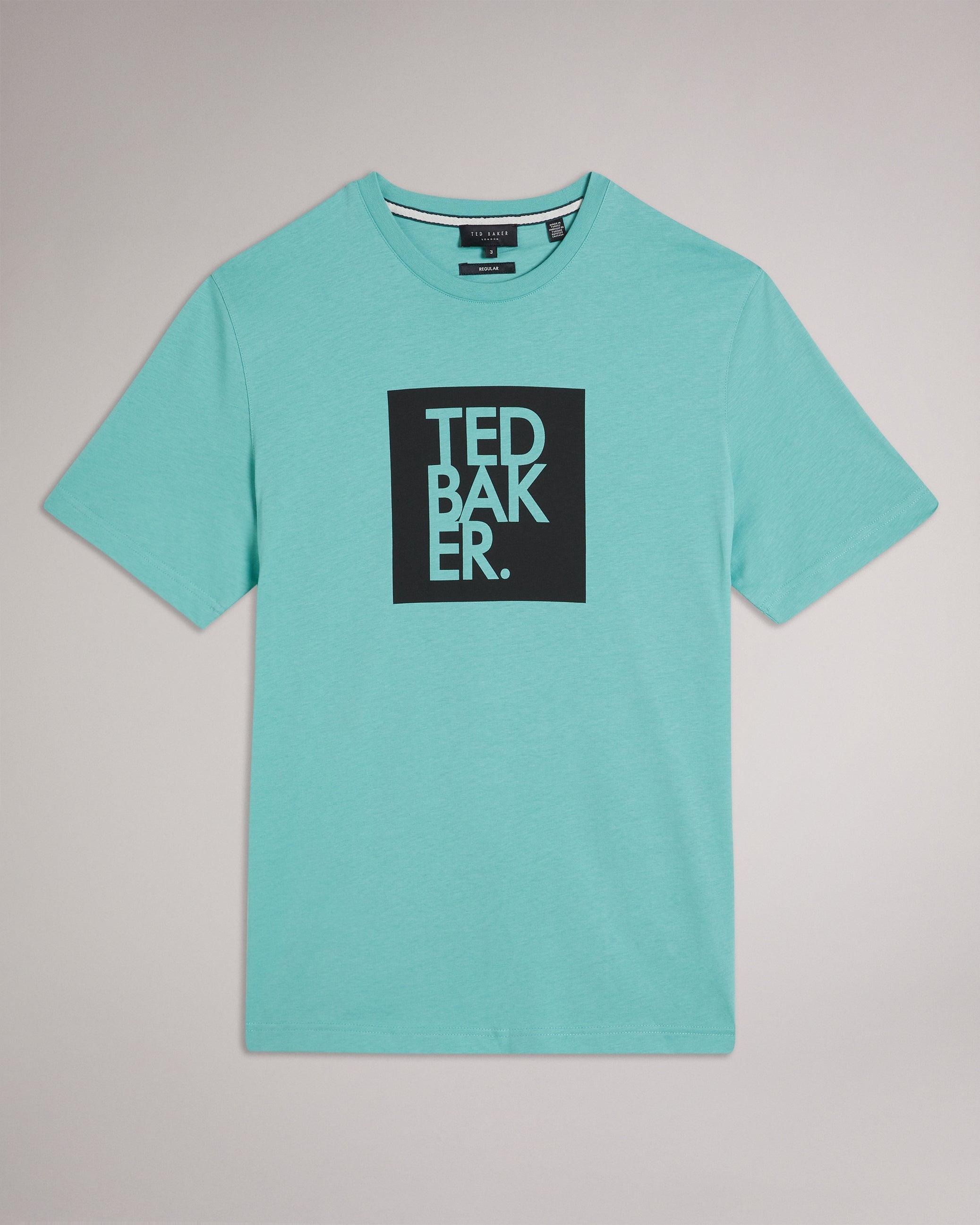 Rofata Short Sleeve Square Logo Graphic T-Shirt Mint
