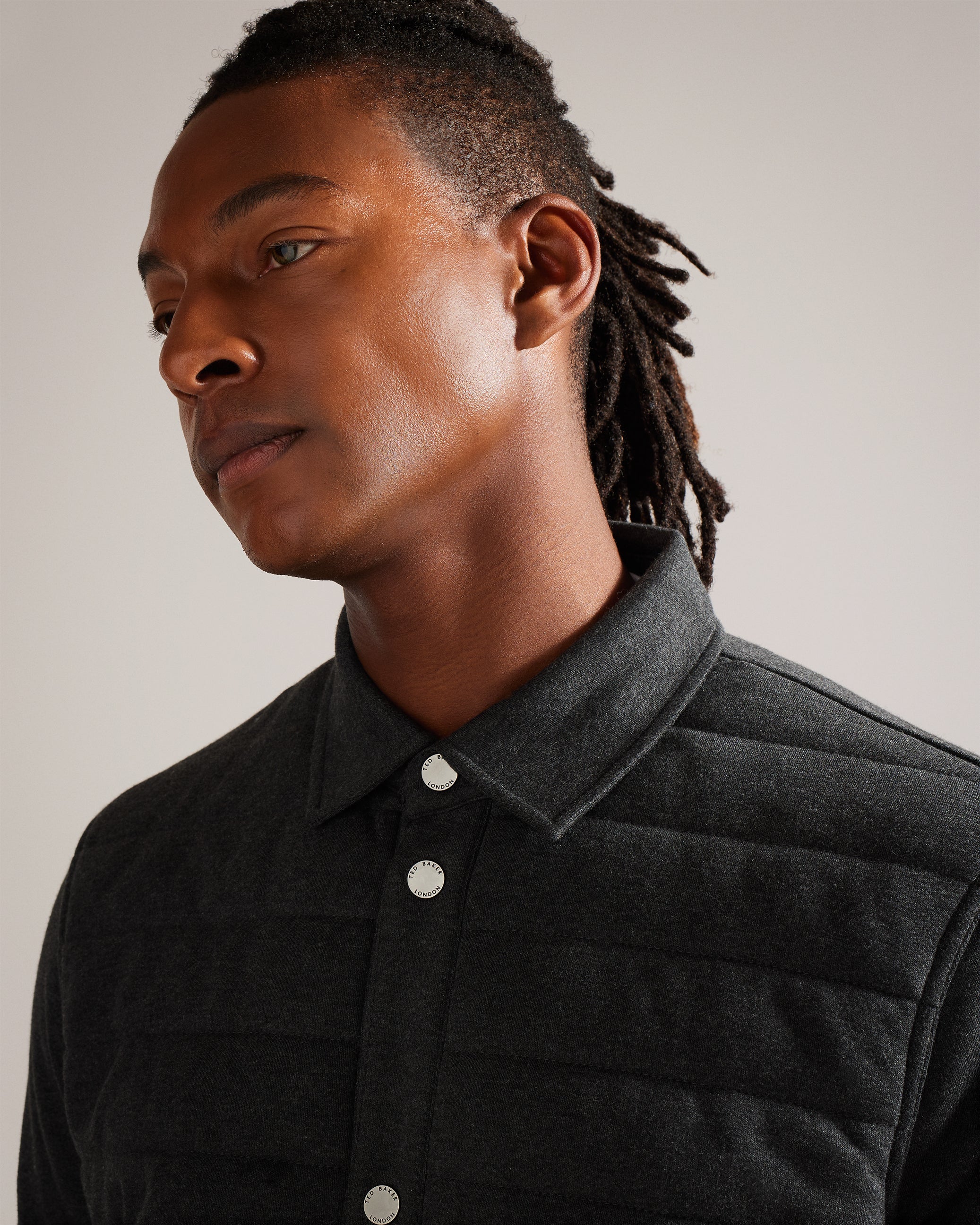 Ansty Long Sleeve Padded Jersey Shirt Grey-Marl