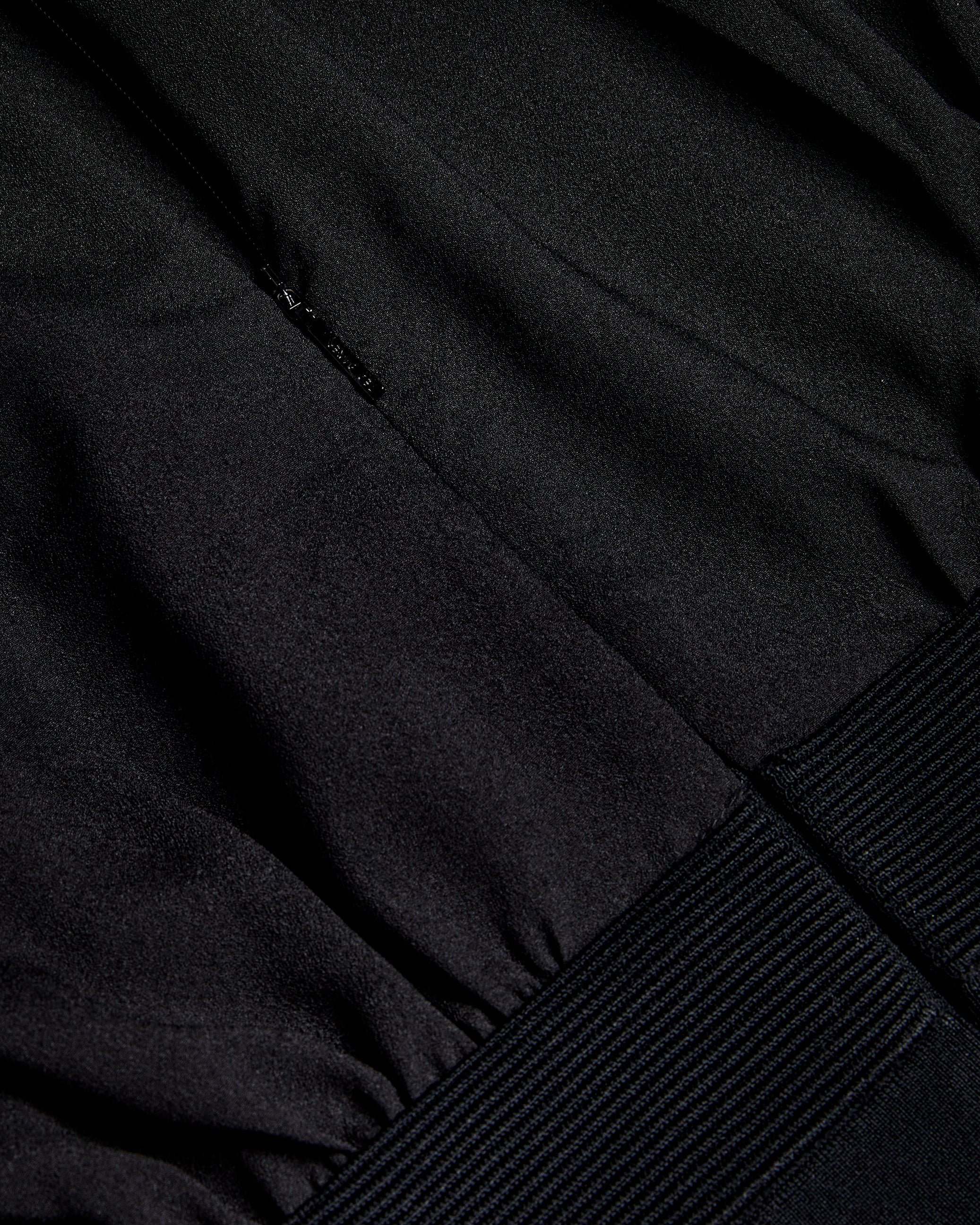 Mersea Midi Pencil Dress With Knit Skirt Black