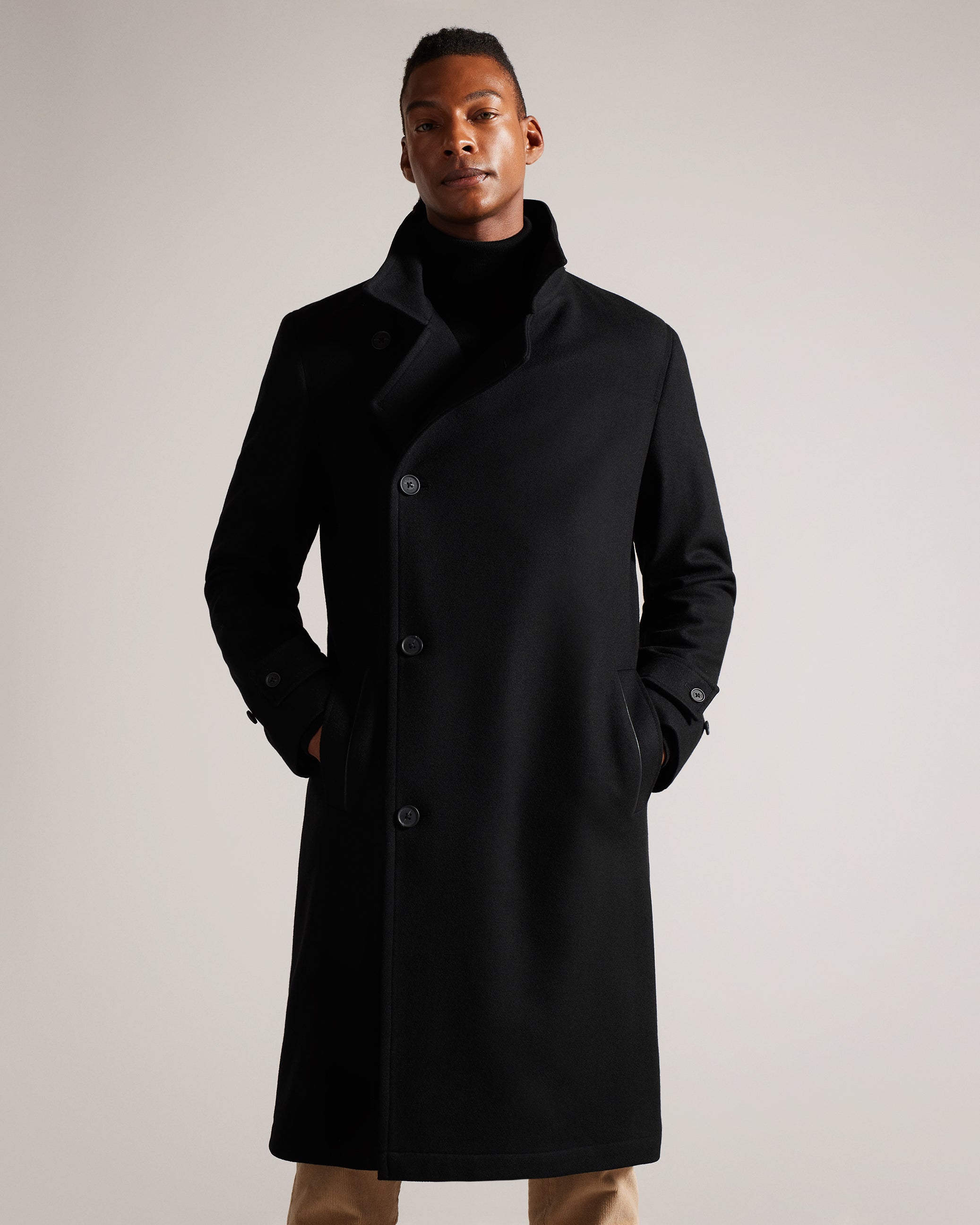 Radford Longline Wool Funnel Neck Wrap Coat
