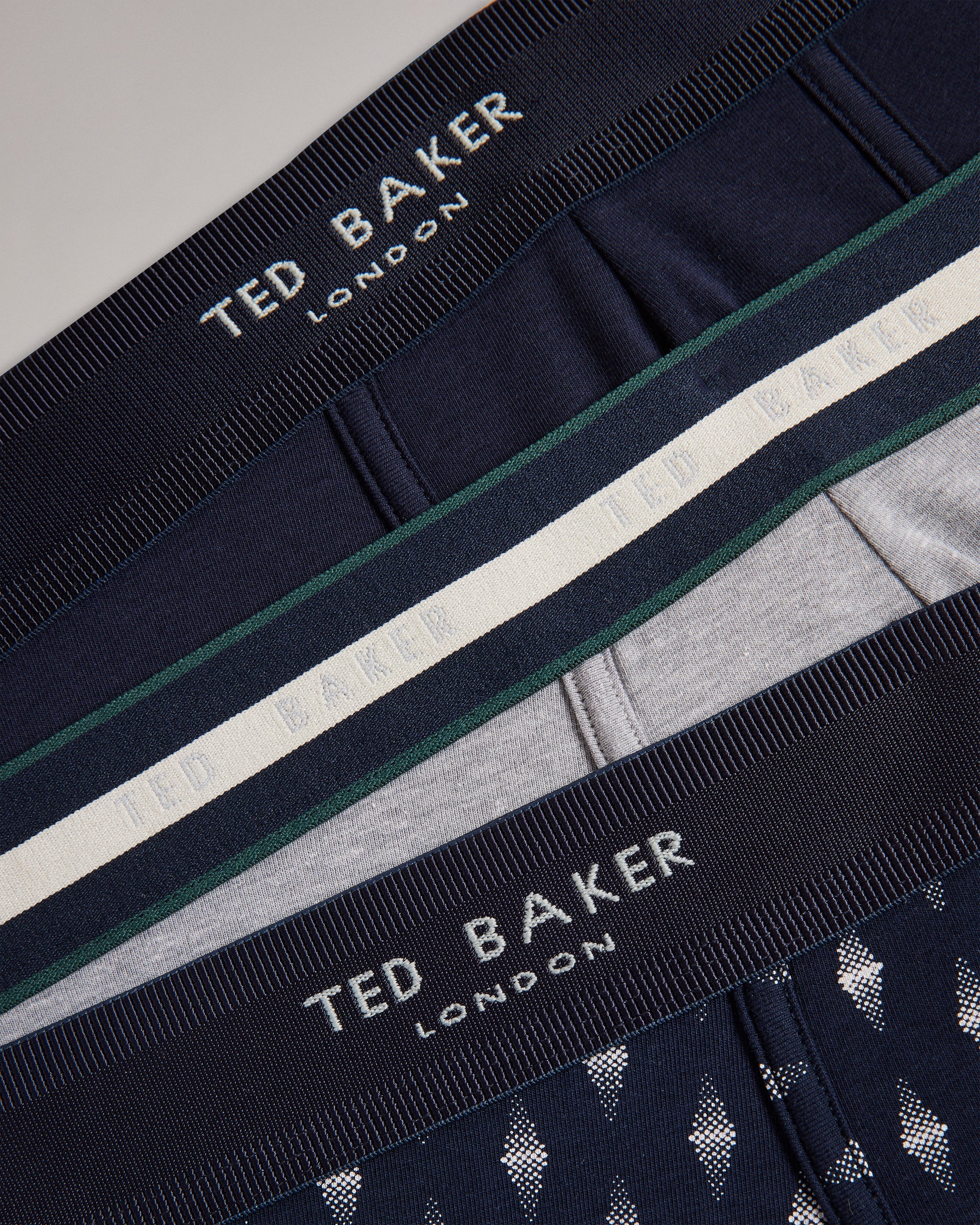 Peedro Three Pack Of Assorted Cotton Trunks
