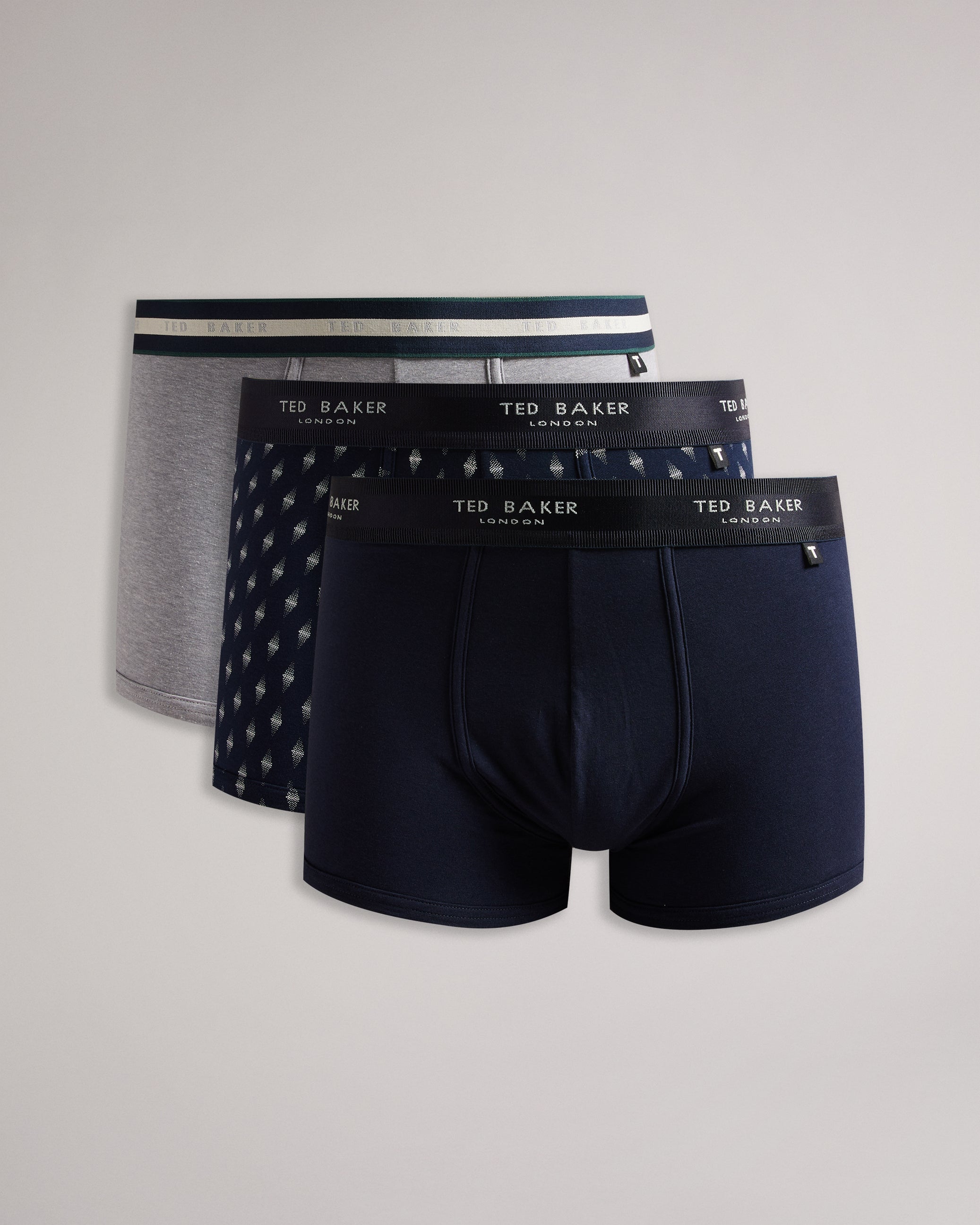 Peedro Three Pack Of Assorted Cotton Trunks