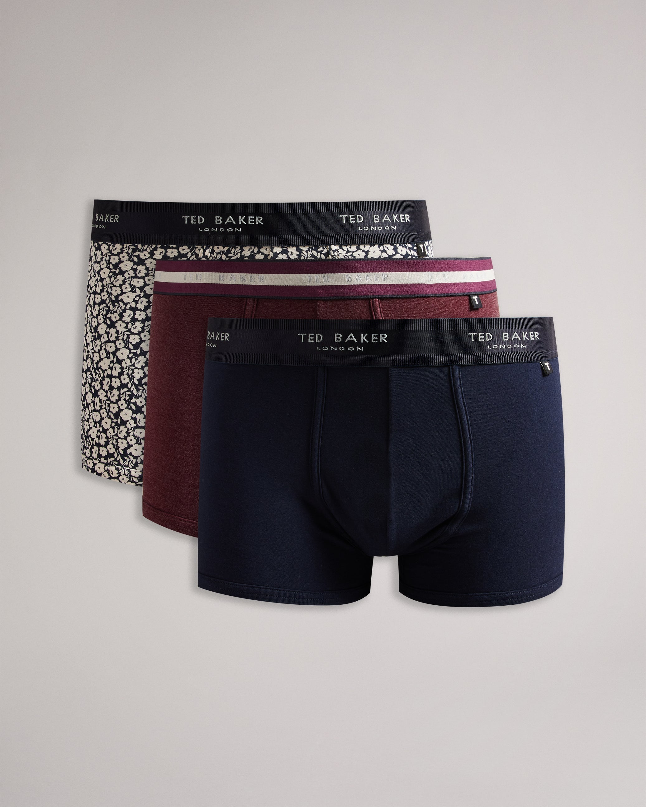 Fabioo Three Pack Of Assorted Cotton Trunks