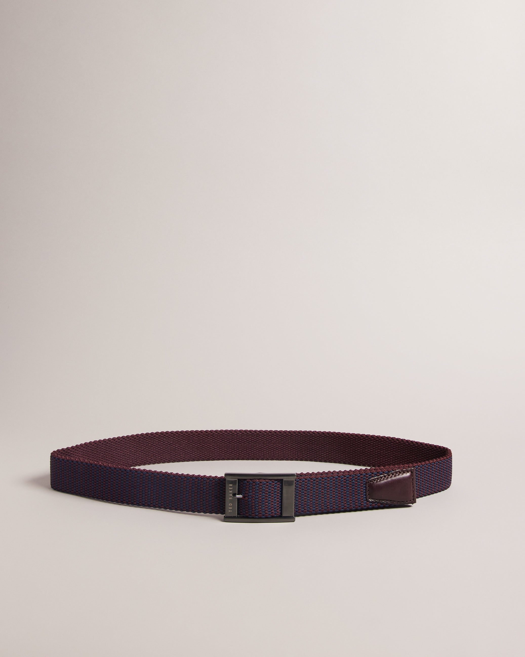Colummm Reversible Woven Elastic Belt Oxblood