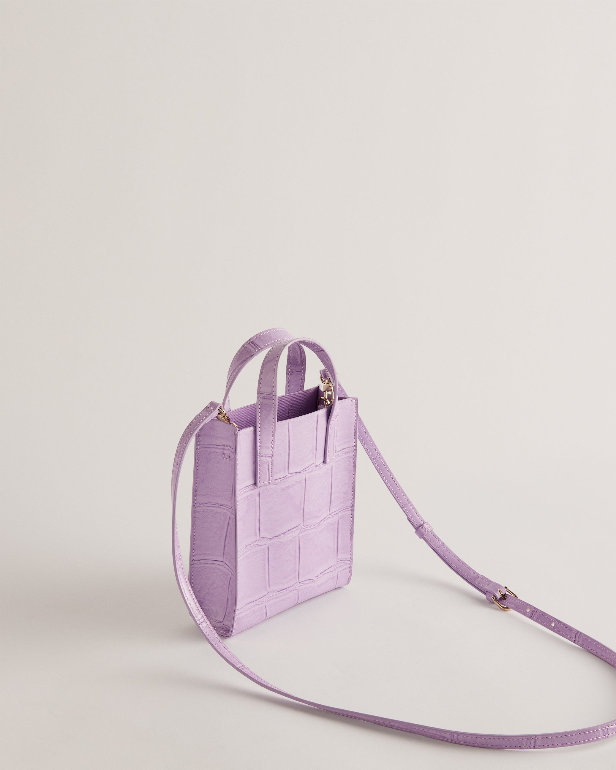 Gatocon Mini Croc Detail Icon Bag Lilac