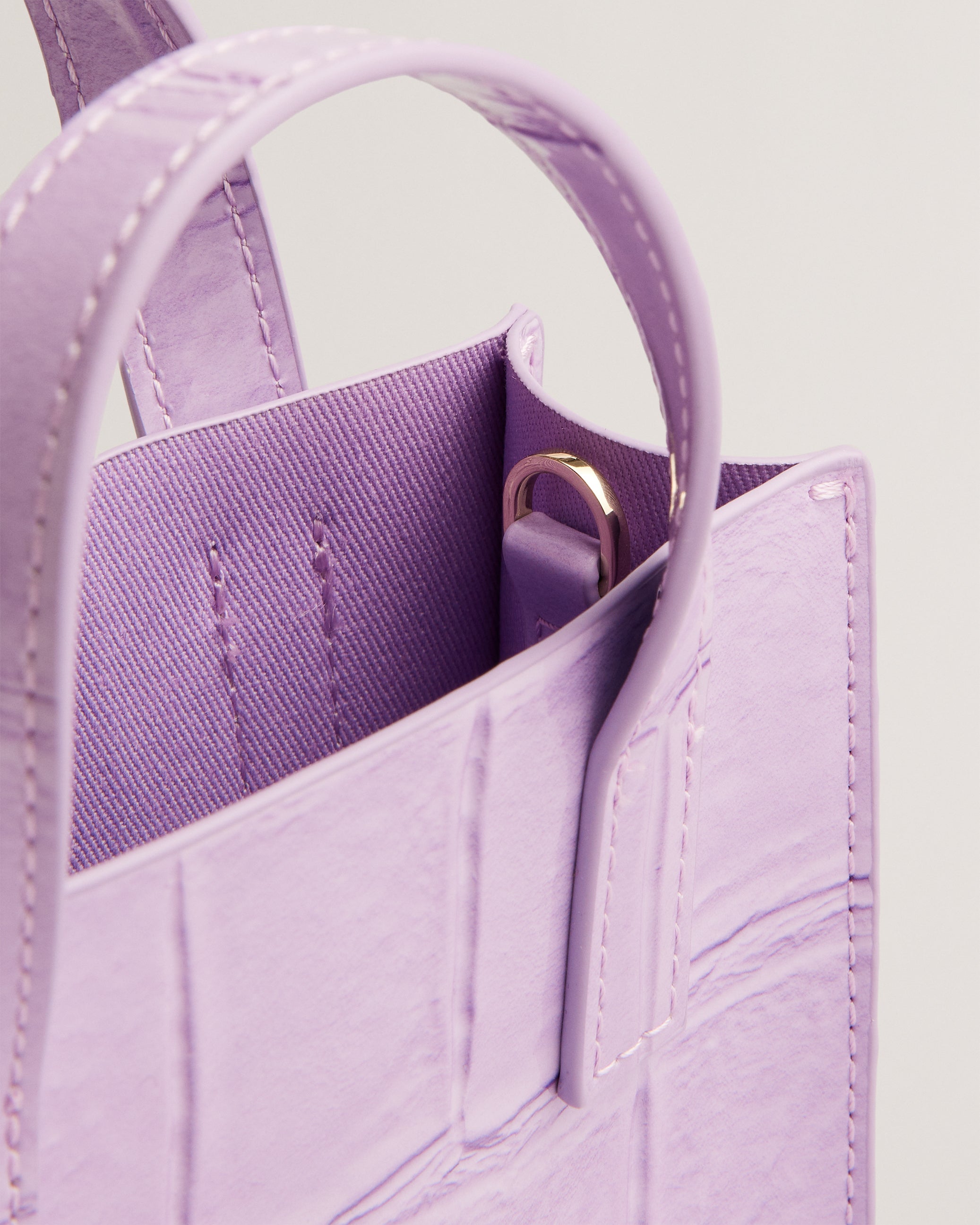 Gatocon Mini Croc Detail Icon Bag Lilac