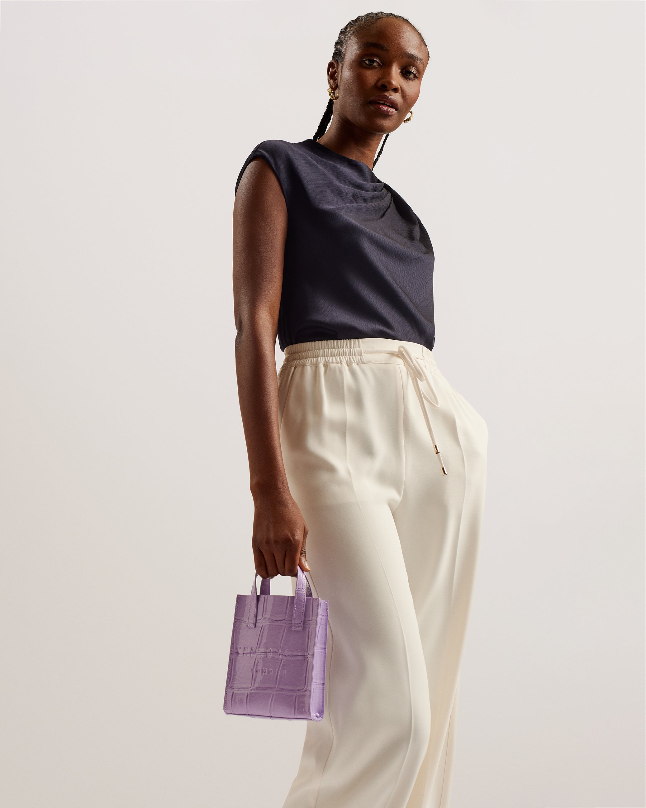 Gatocon Mini Croc Detail Icon Bag Lilac