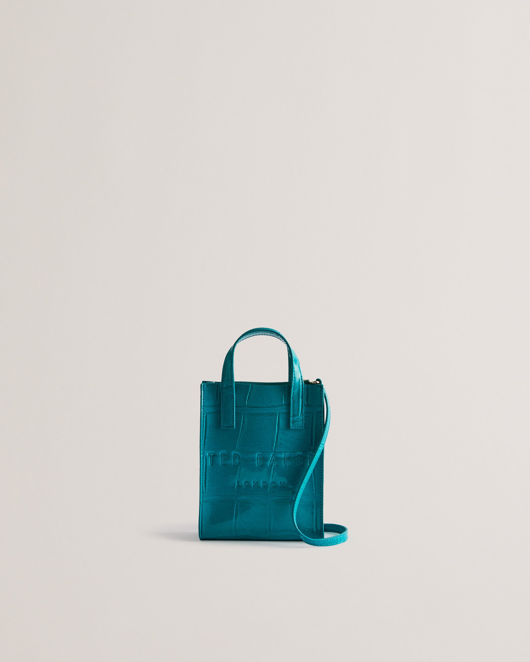 Gatocon Mini Croc Detail Icon Bag Teal-Blue