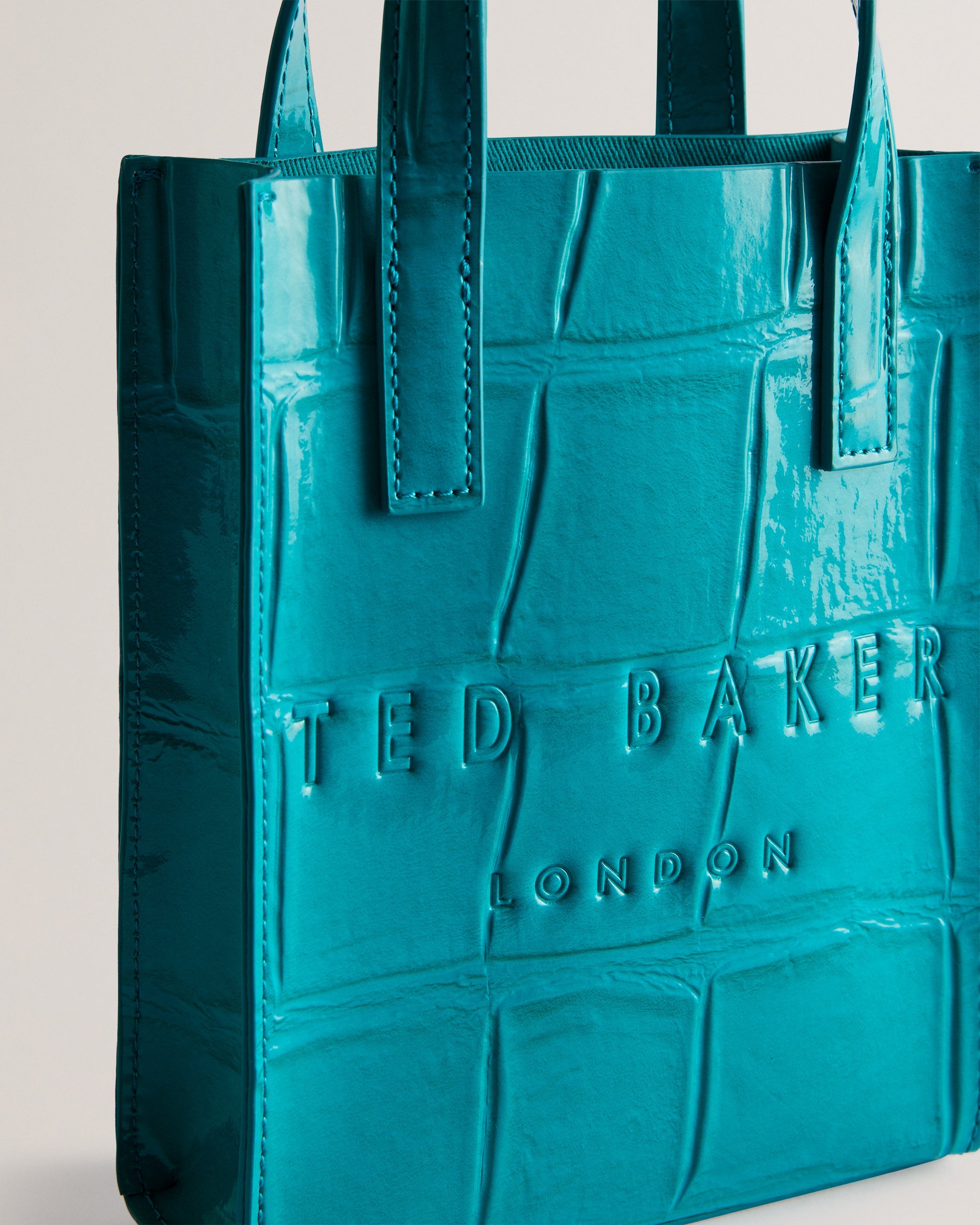 Gatocon Mini Croc Detail Icon Bag Teal-Blue