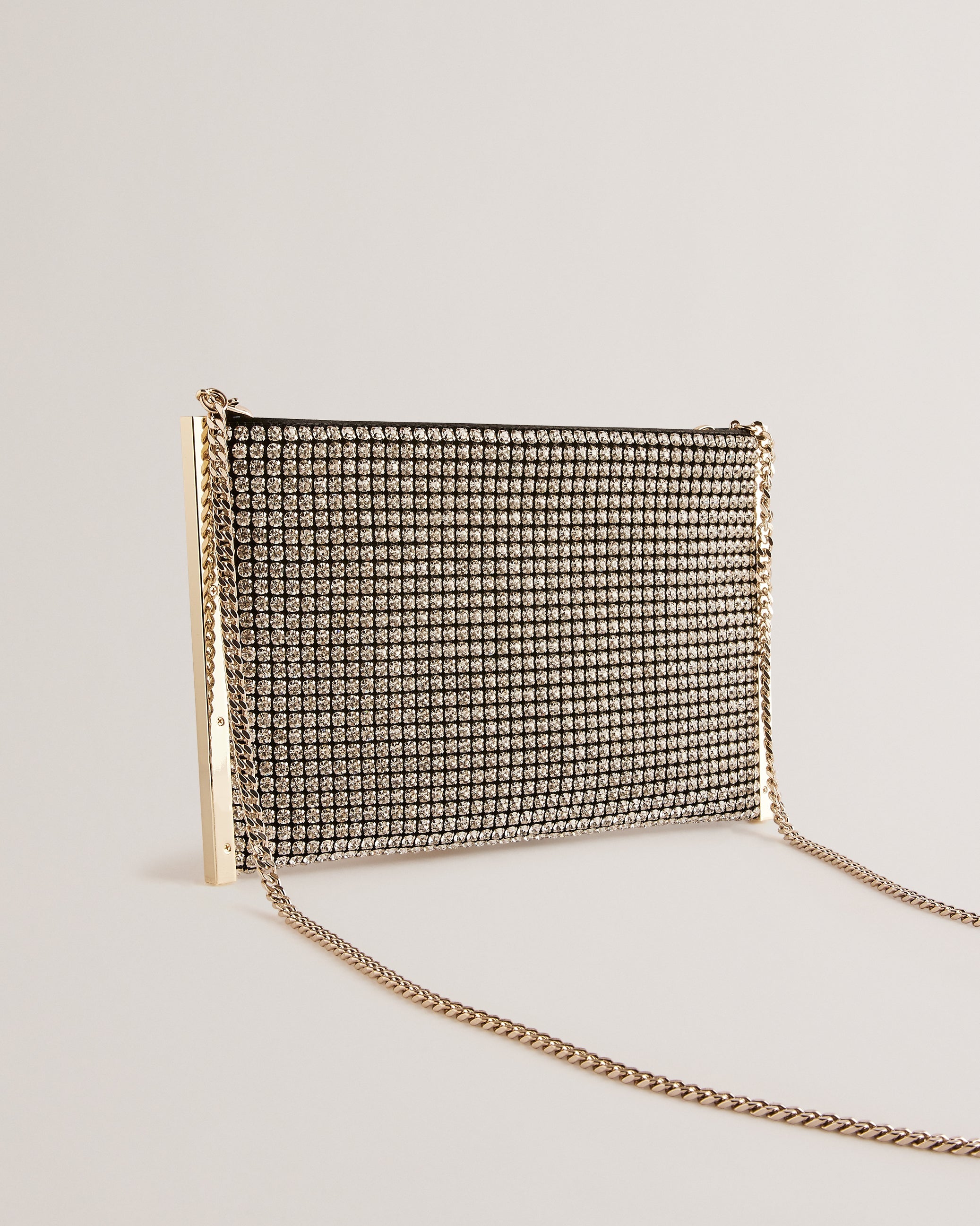 Glitzze Crystal Shoulder Bag Silver