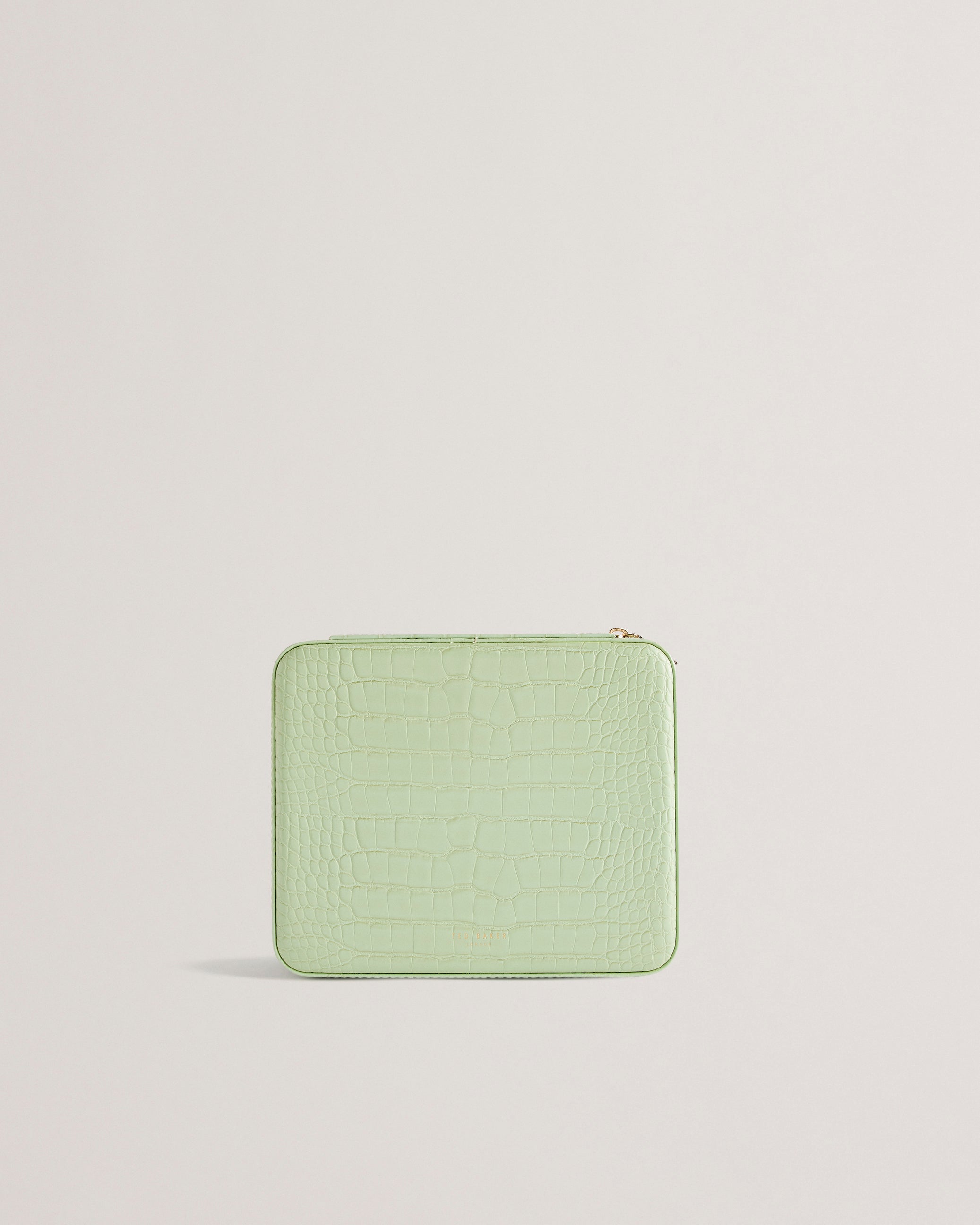 Brendyy Imitation Croc Large Jewellery Box Pl-Green