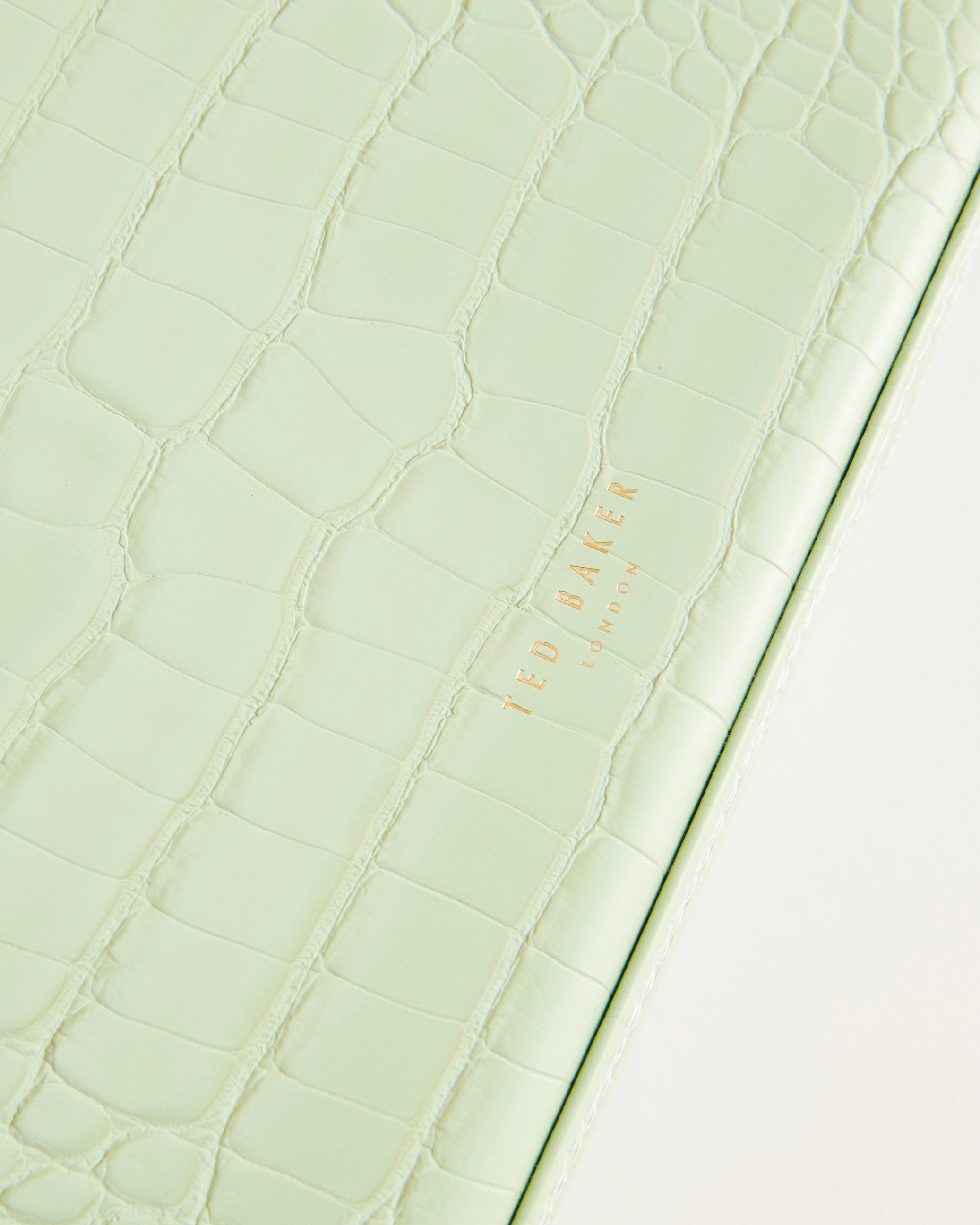 Brendyy Imitation Croc Large Jewellery Box Pl-Green
