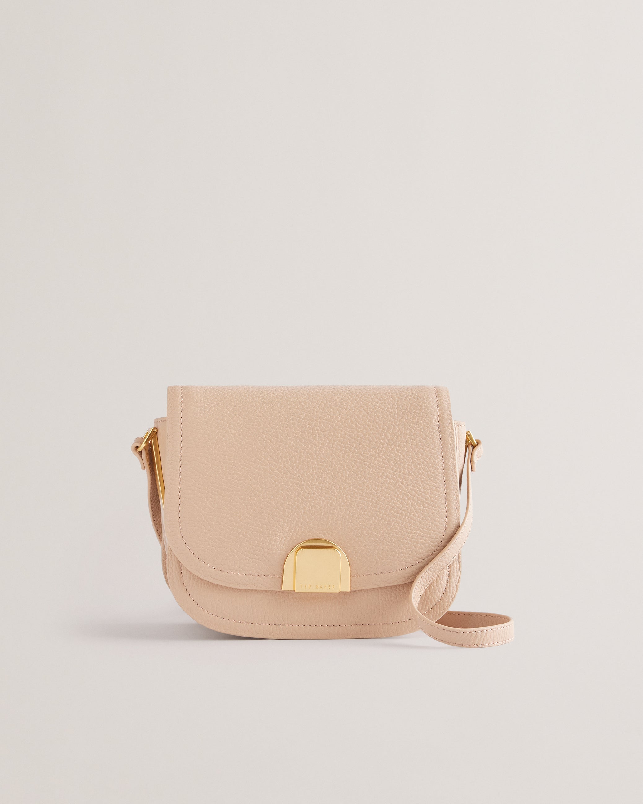Imilda Satchel Crossbody Bag With Lock Detail Taupe