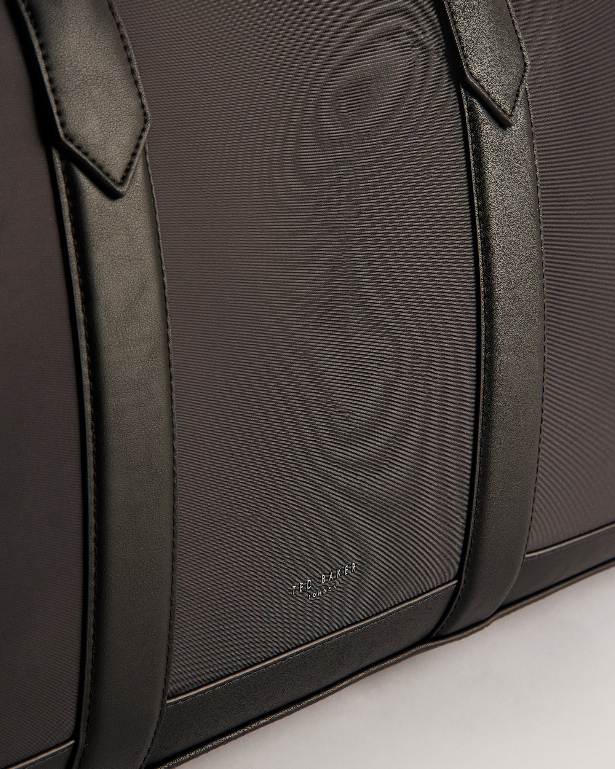 Hedley Nylon Faux Leather Detail Holdall Black