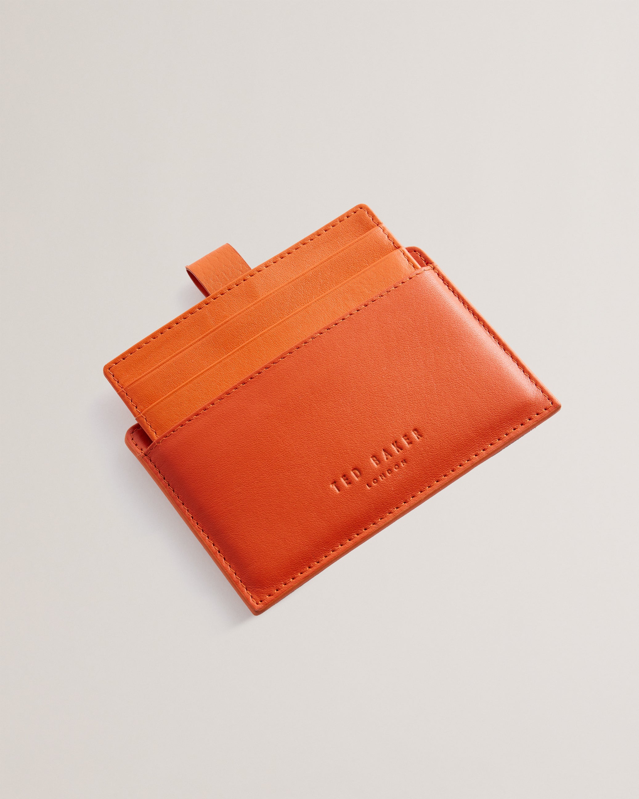 Cody Colour Block Leather Cardholde Orange