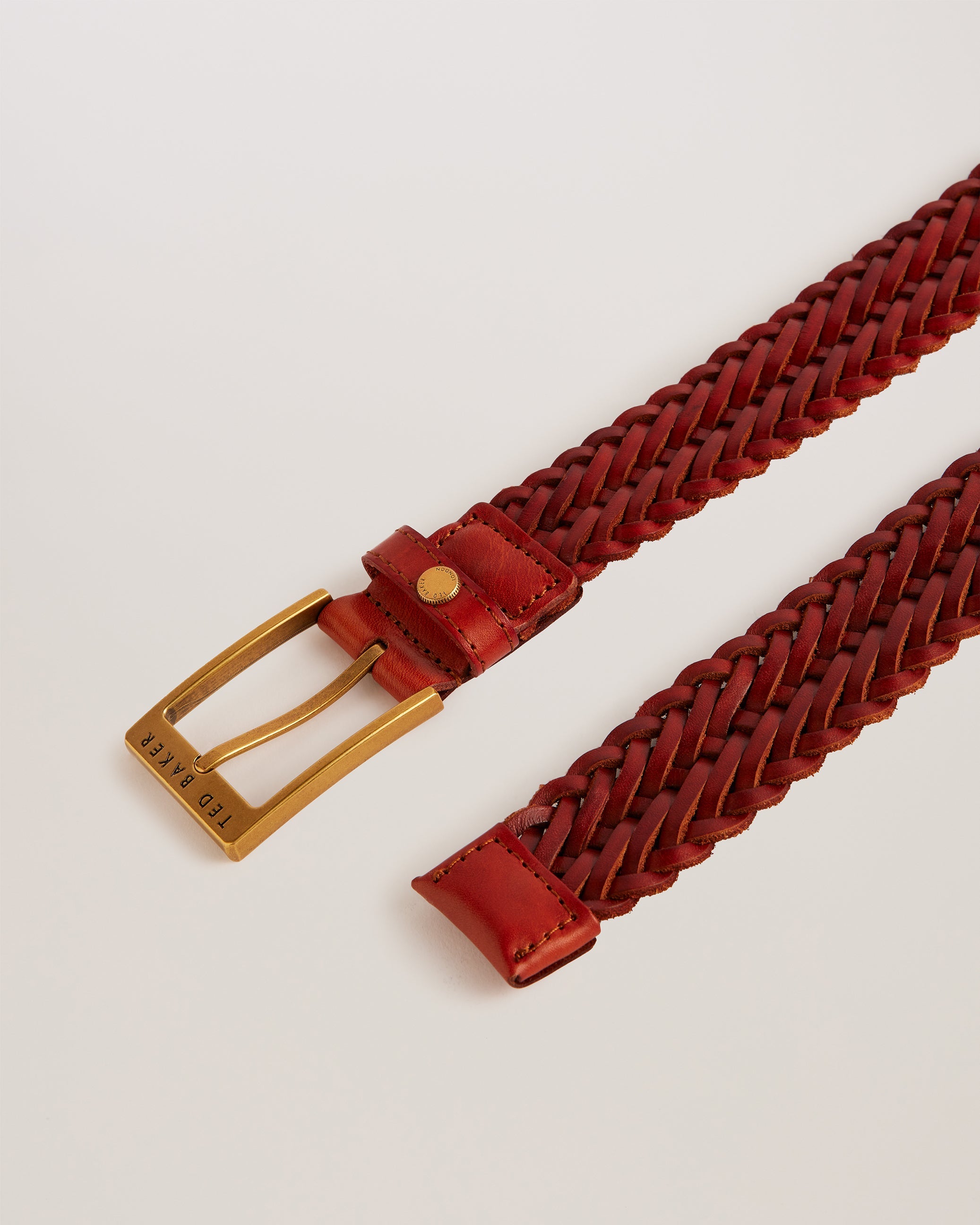 Braidie Braided Leather Belt Tan