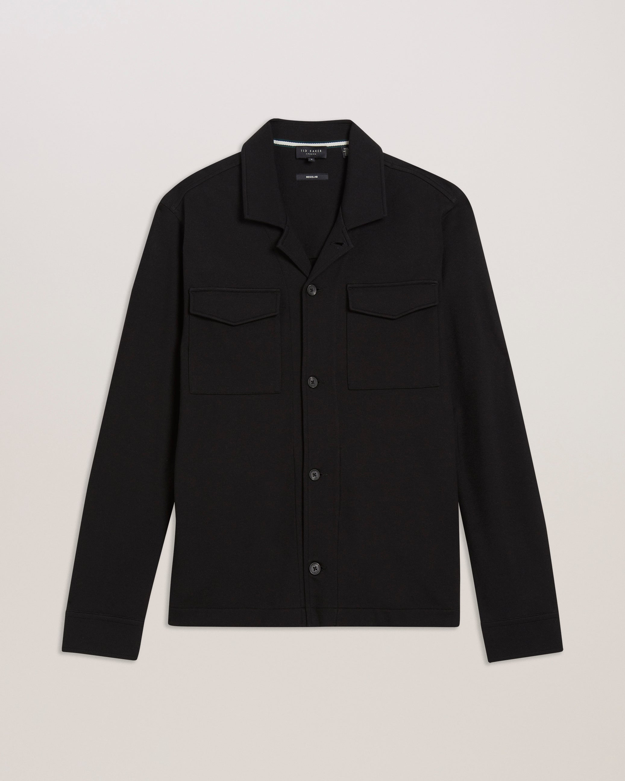 Risbee LS Regular Fit Jersey Shirt With Pock Black