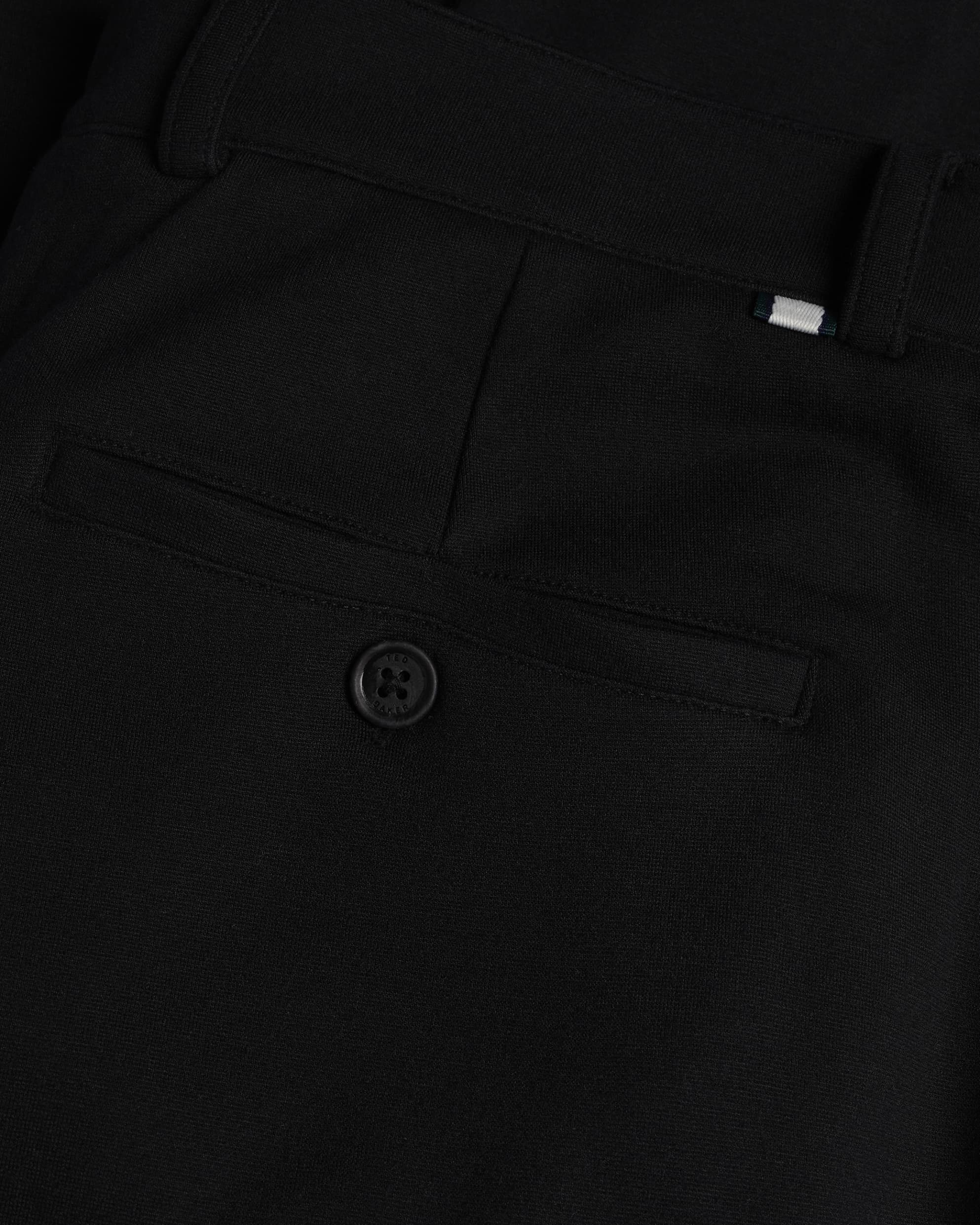 Vitron Slim Fit Creased Jersey Trousers Black