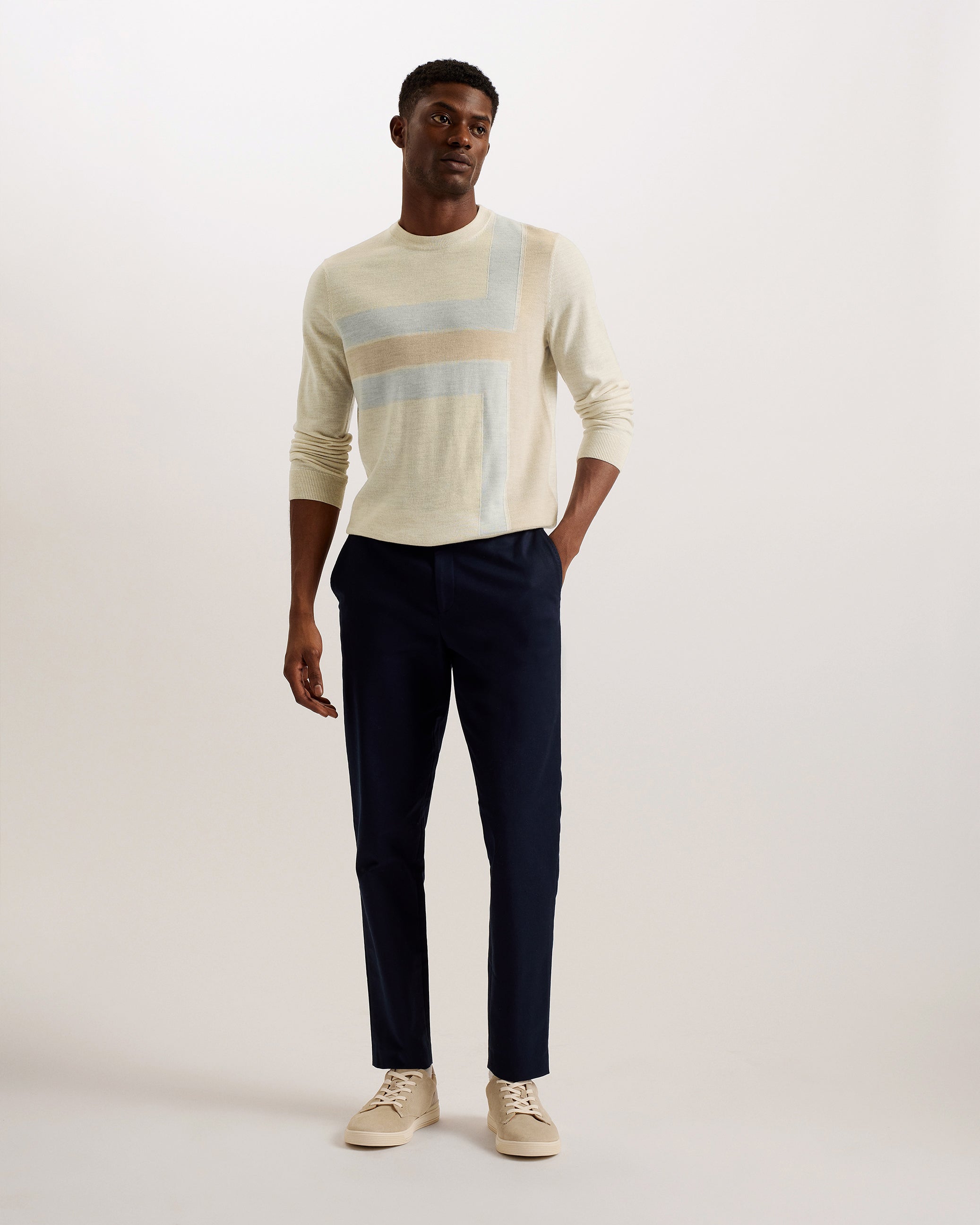 Roika Regular Ls T Crew Neck Taupe