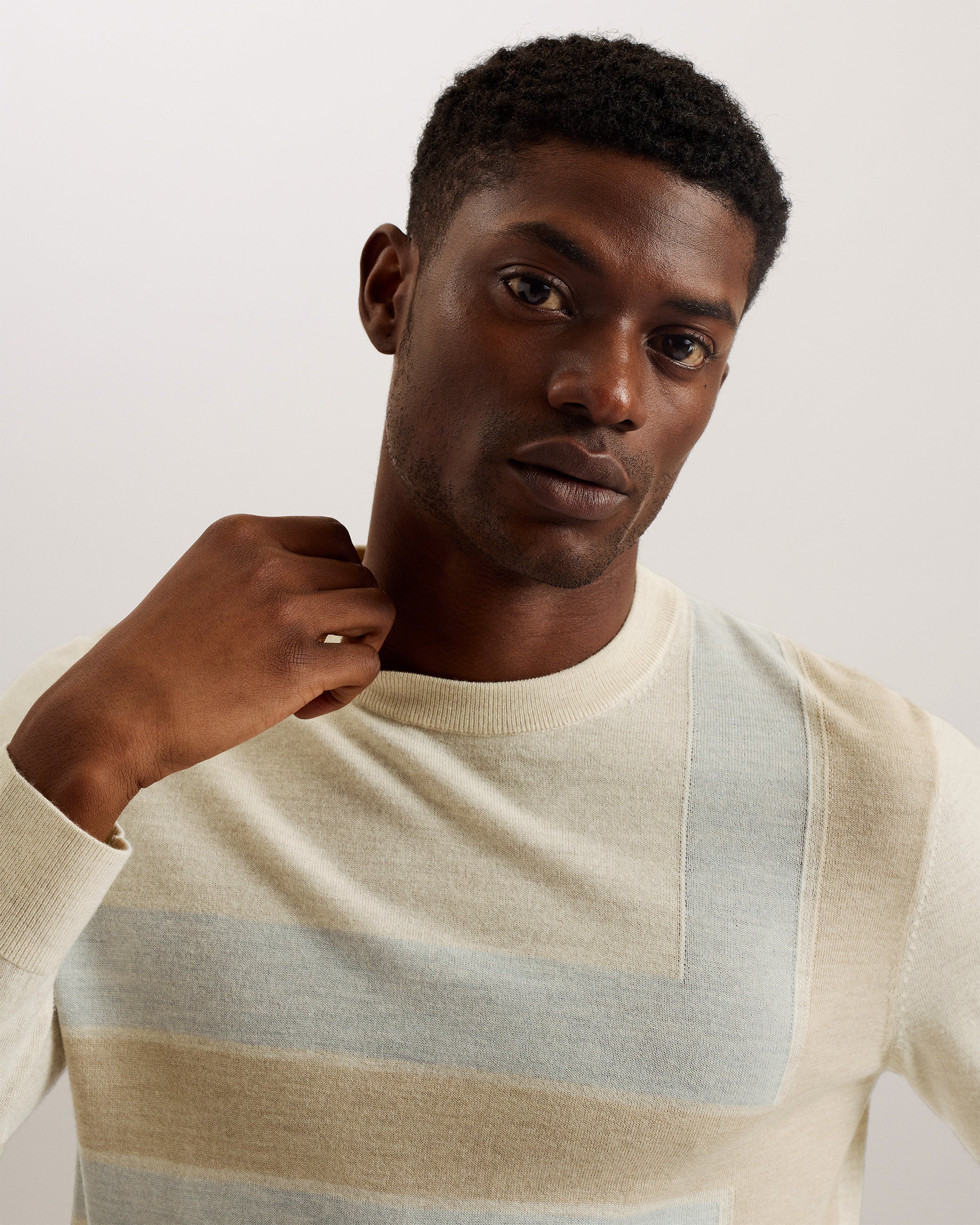 Roika Regular Ls T Crew Neck Taupe