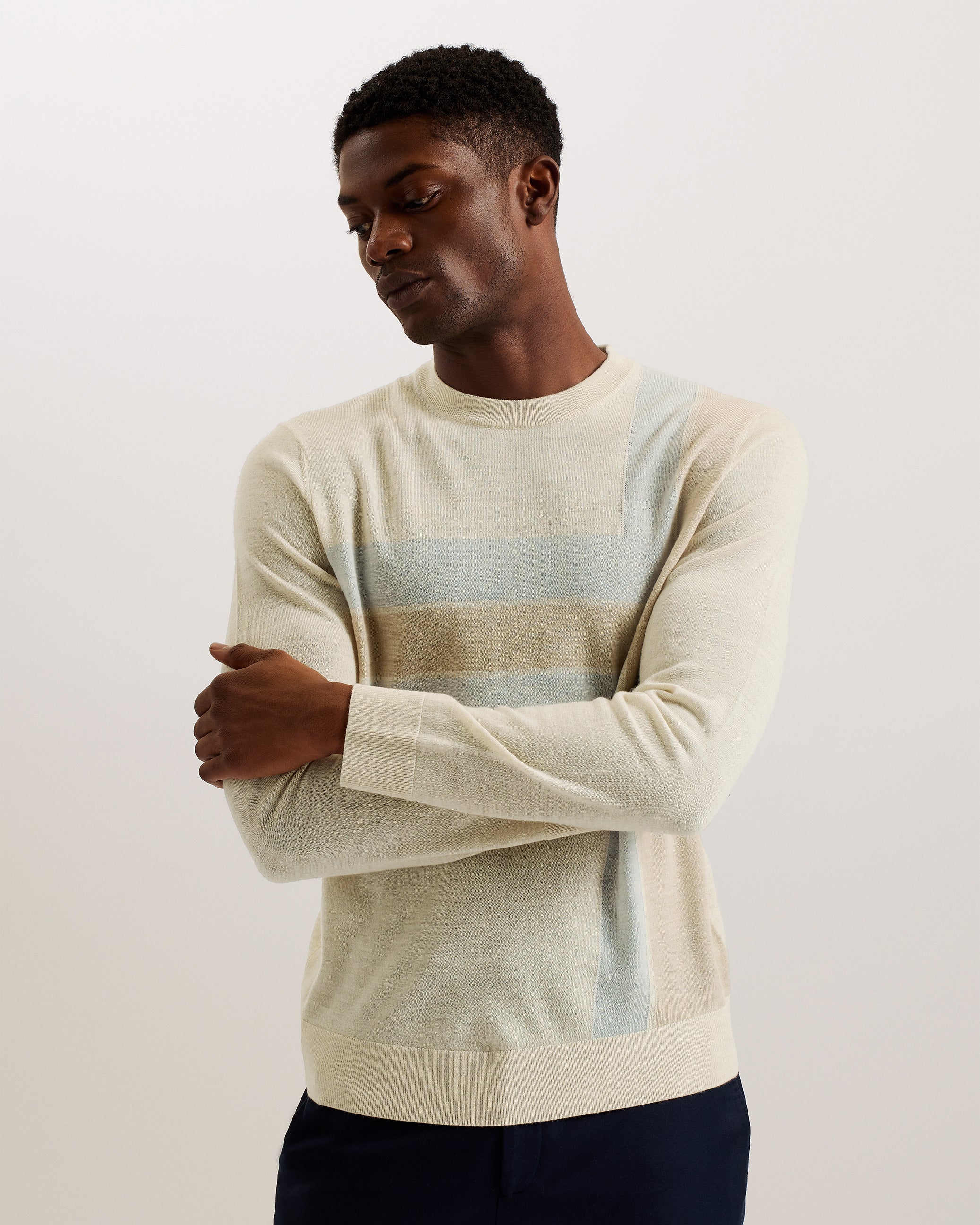 Roika Regular Ls T Crew Neck Taupe