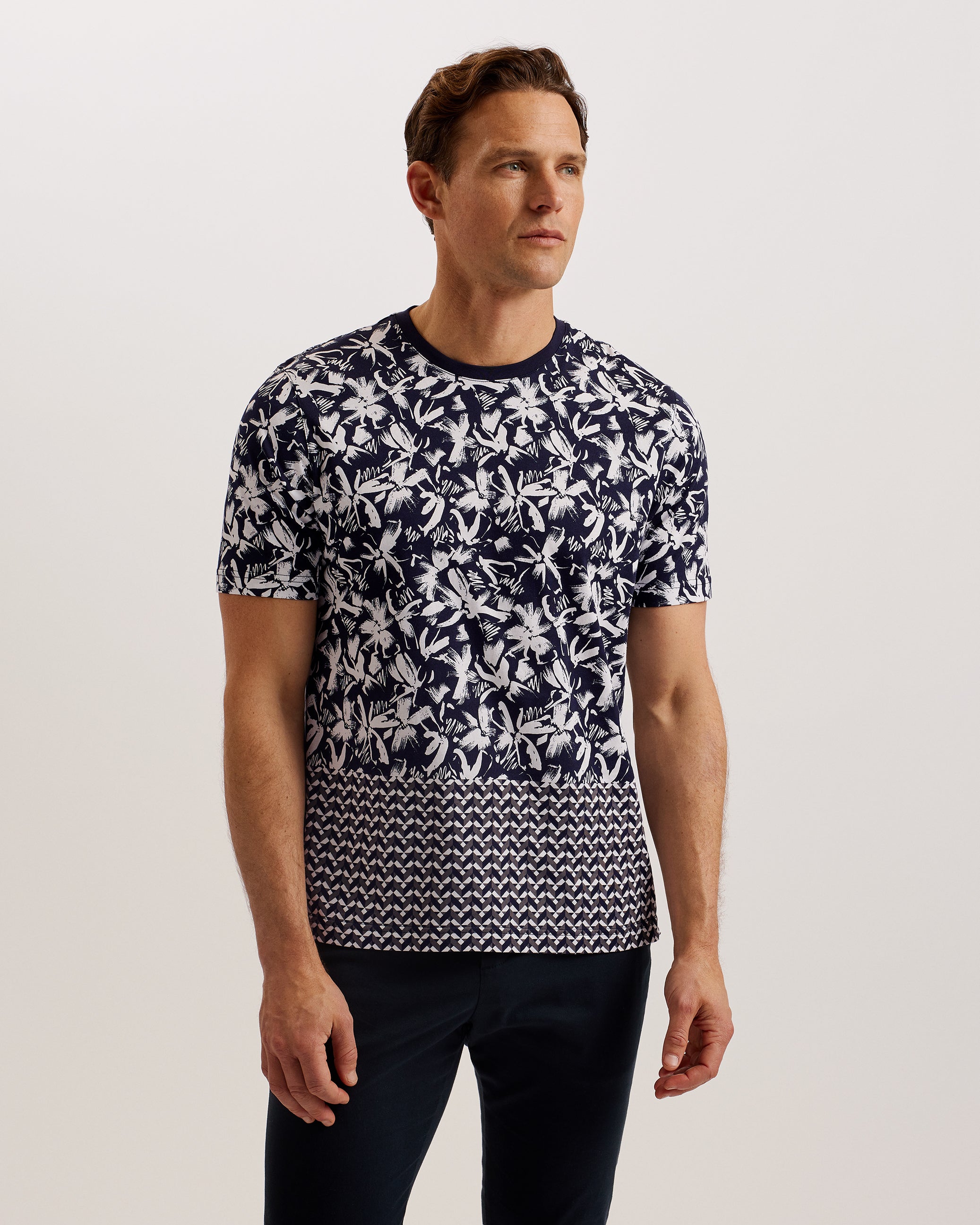 Dodems SS Regular Printed T-Shirt Navy