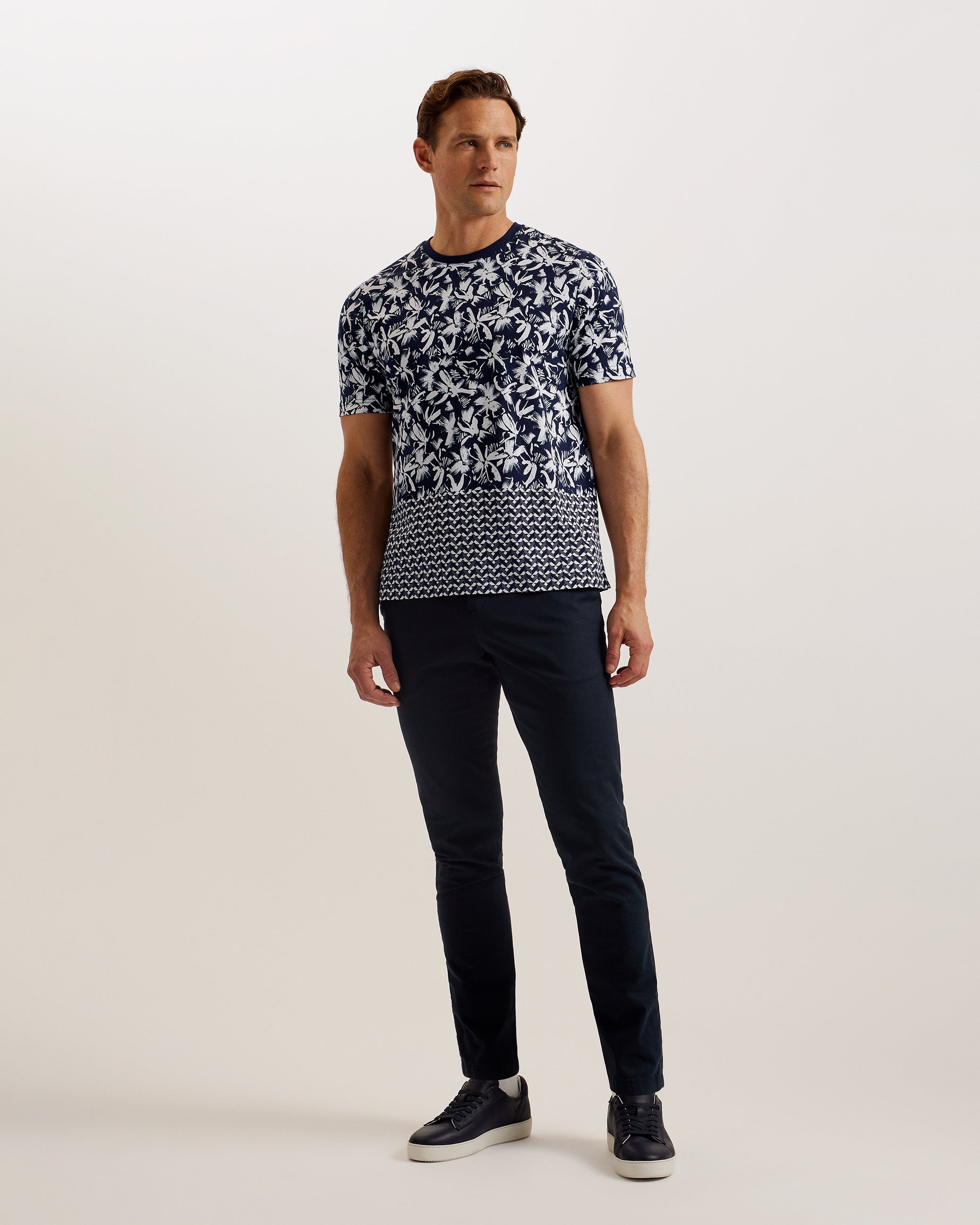 Dodems SS Regular Printed T-Shirt Navy