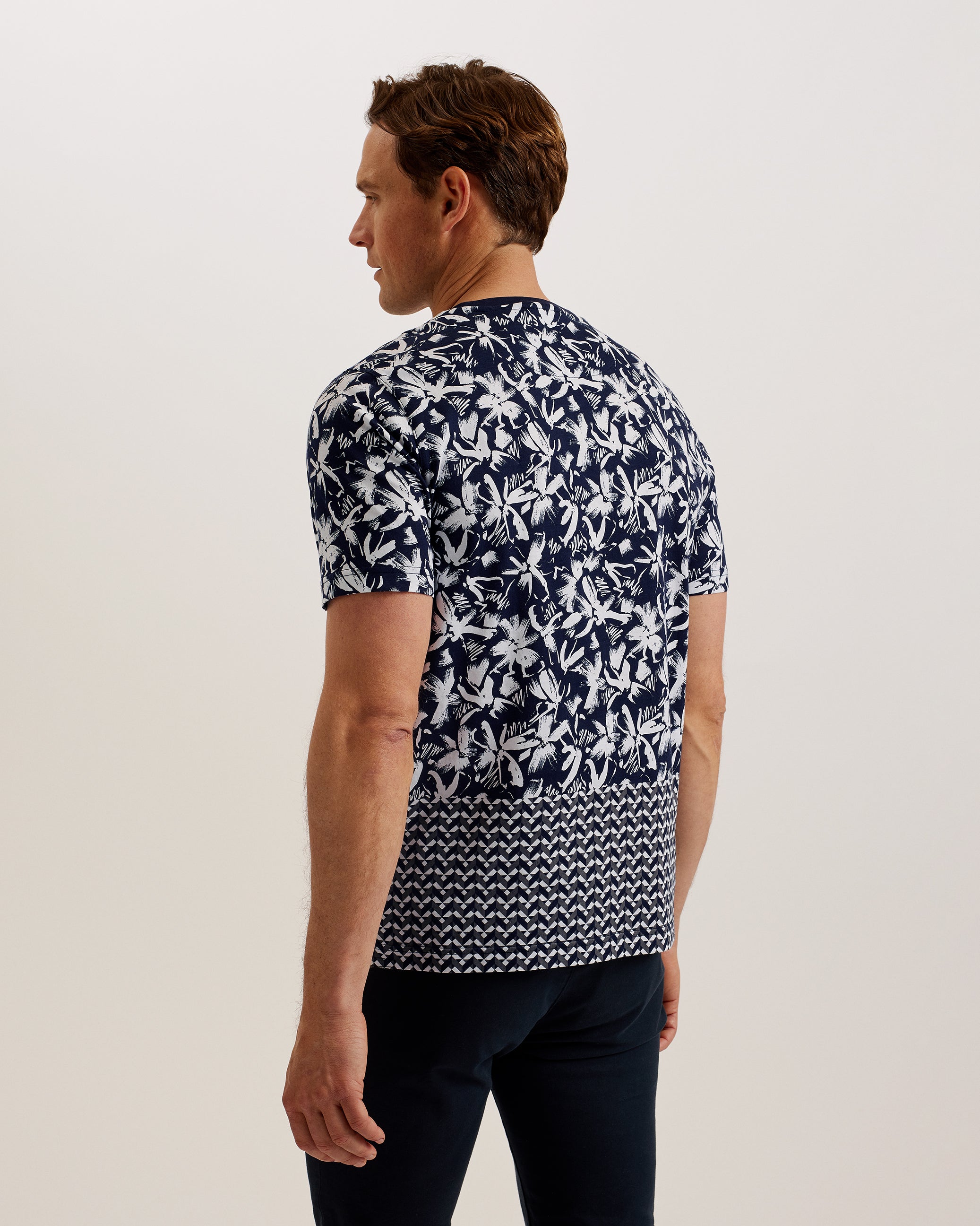 Dodems SS Regular Printed T-Shirt Navy