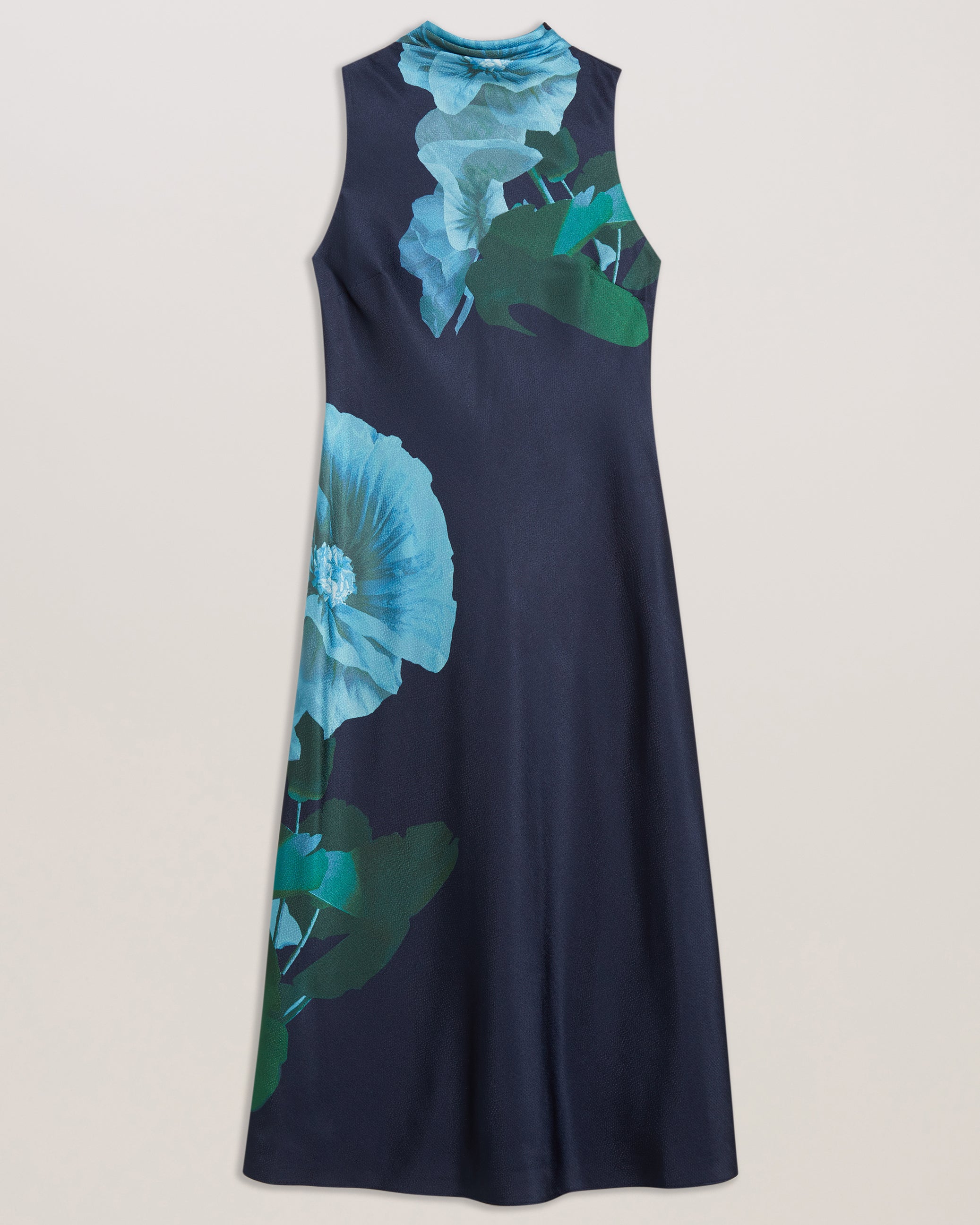 Timava Cowl Neck Midi Slip Dress Navy