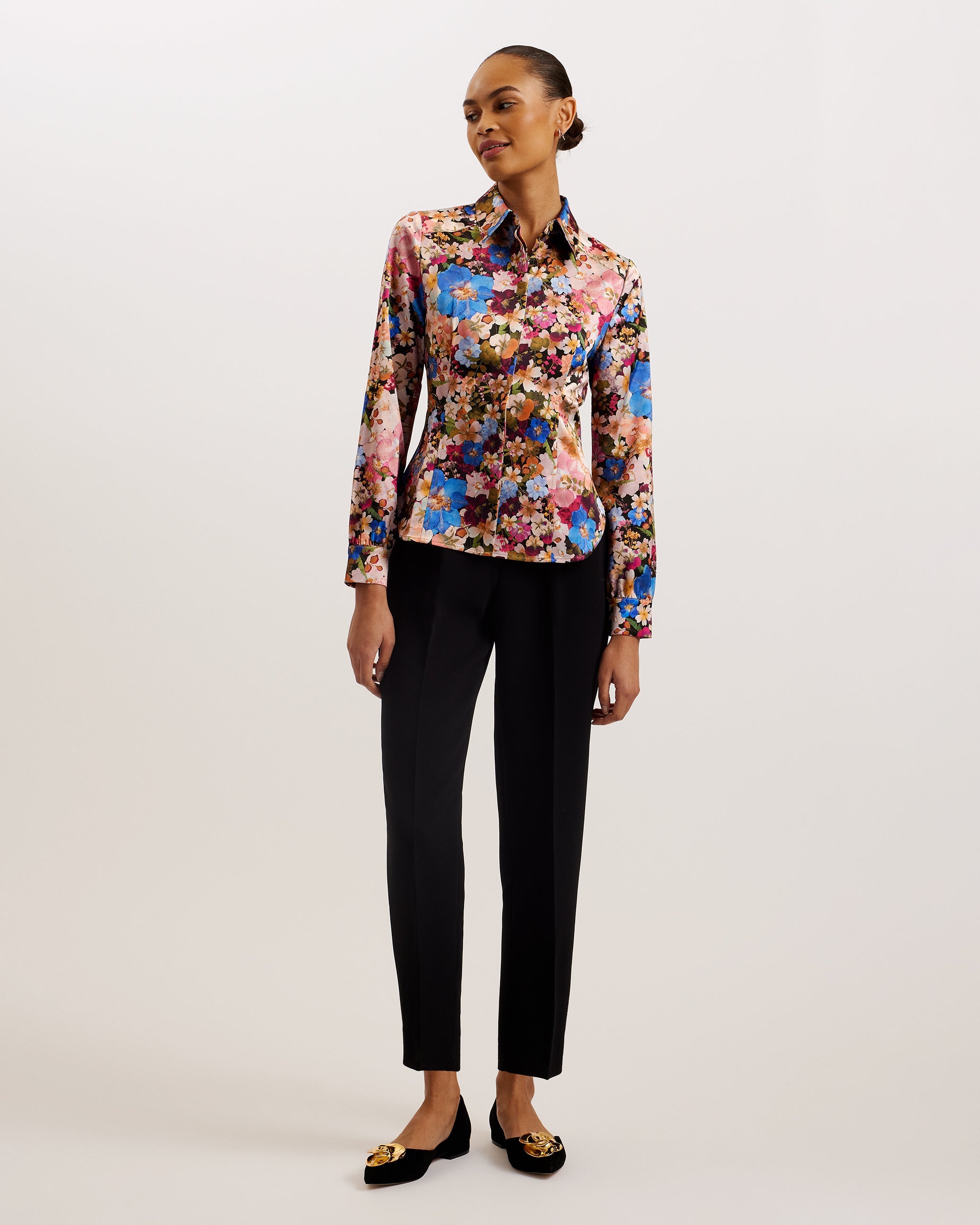 Slizza Fitted Shirt With Exposed Seams Black