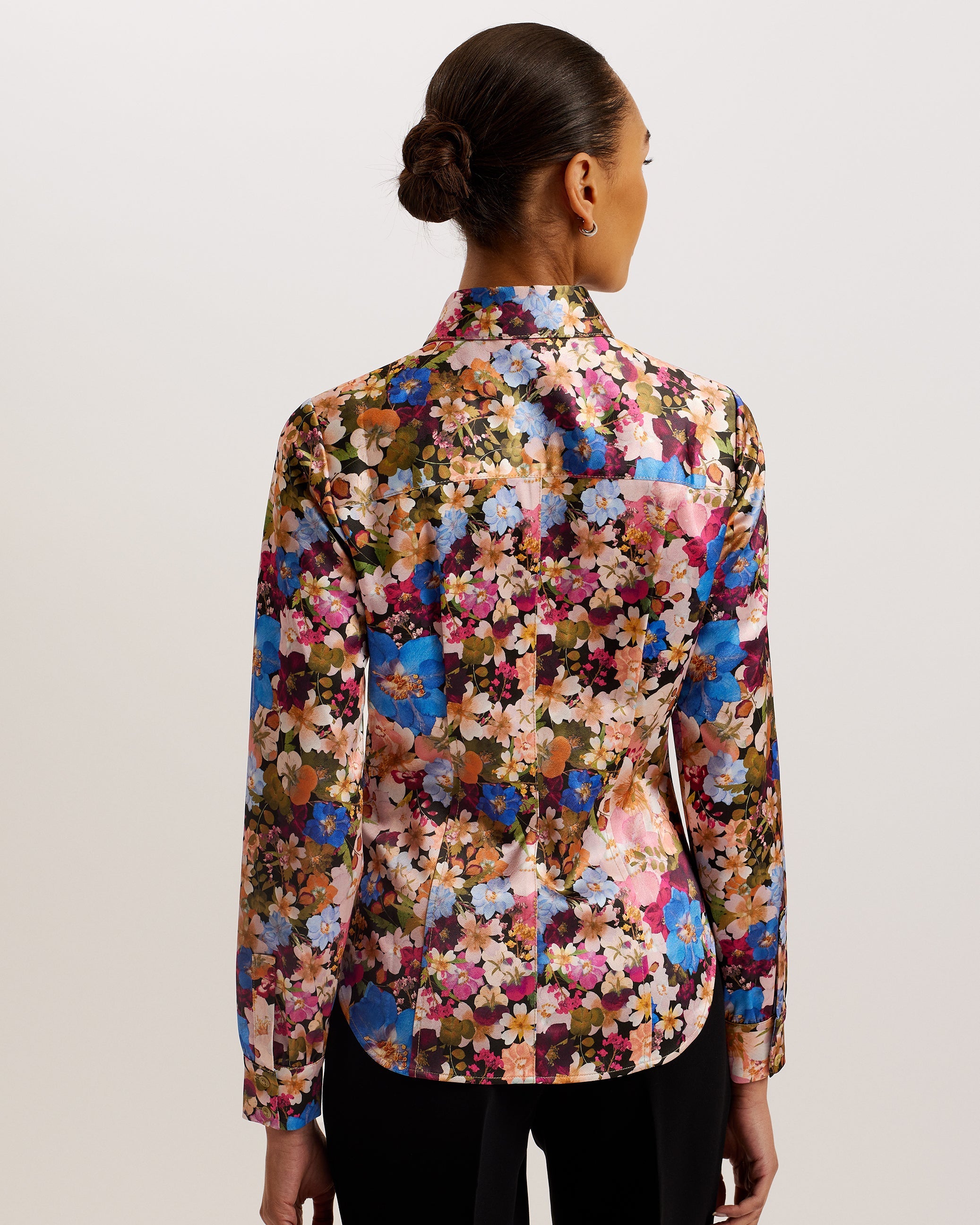 Slizza Fitted Shirt With Exposed Seams Black