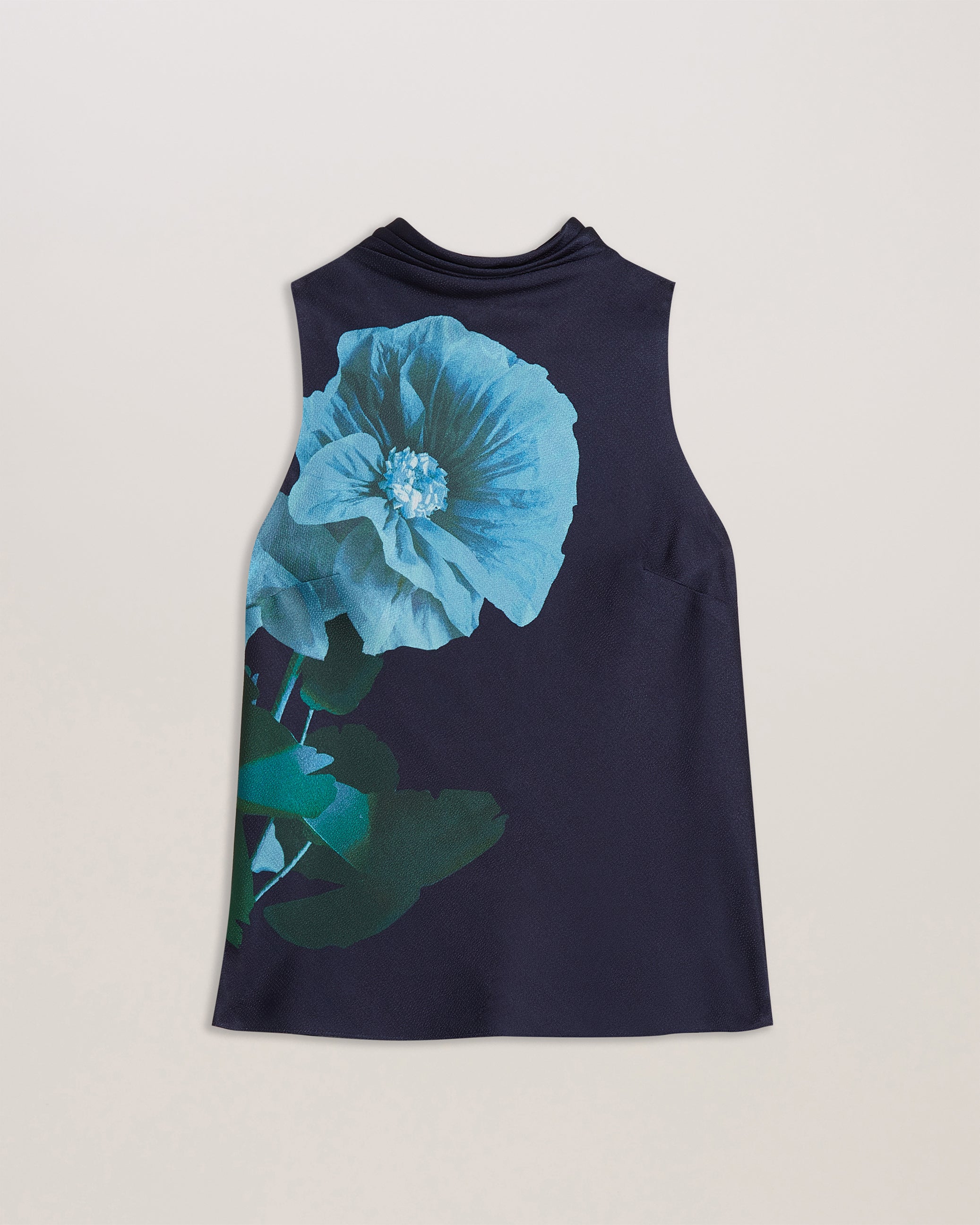 Setsuko Cowl Neck Sleeveless Top Navy