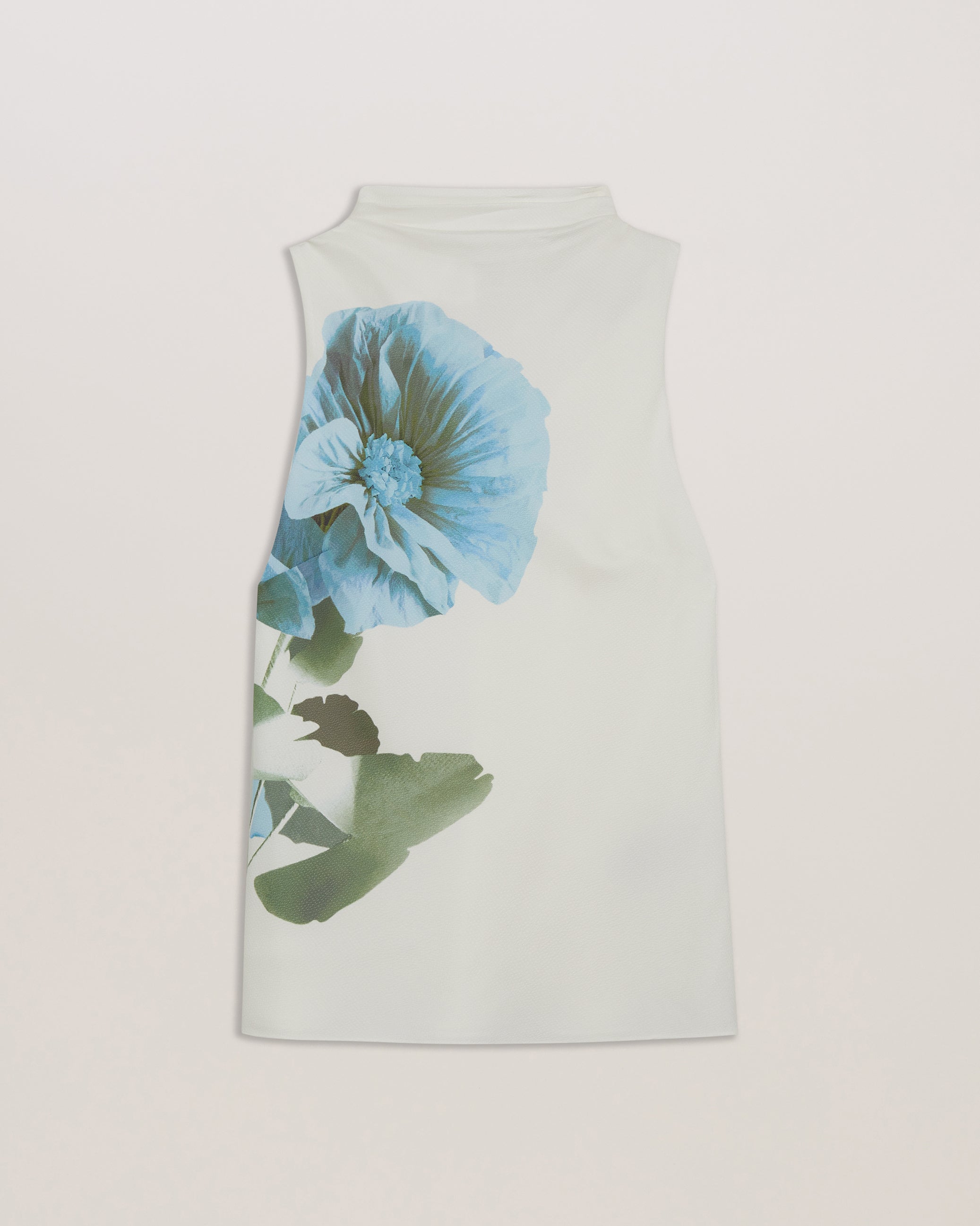 Setsuko Cowl Neck Sleeveless Top White