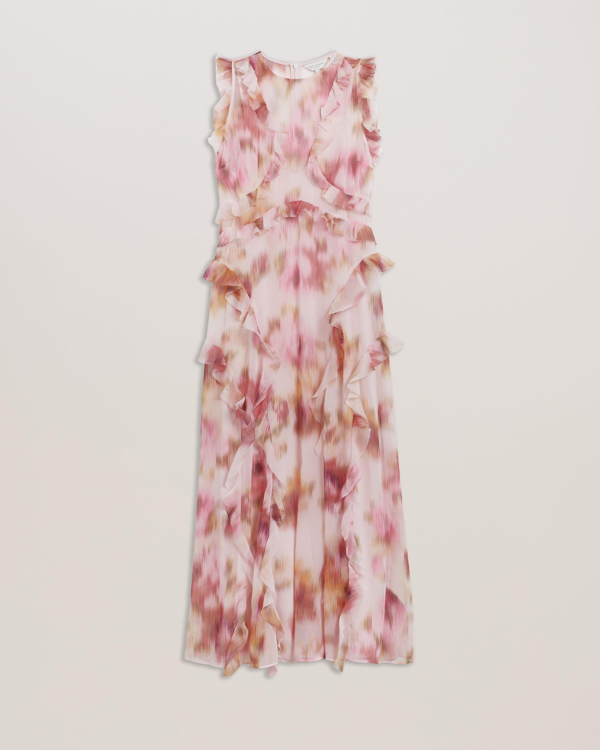 Hisako Cross Front Pleated Dress Lt-Pink