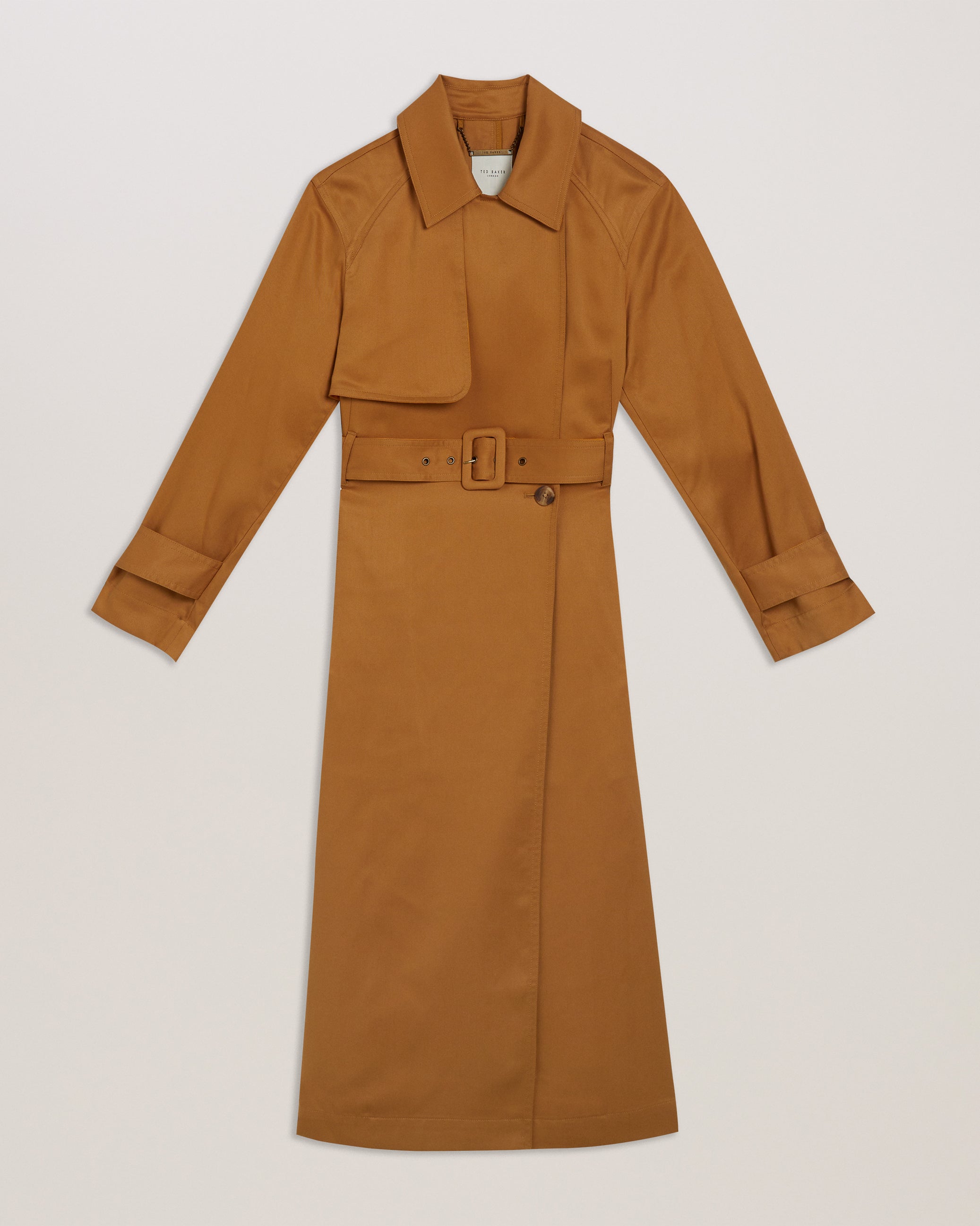 Biferno Colour Block Trench Coat Brown
