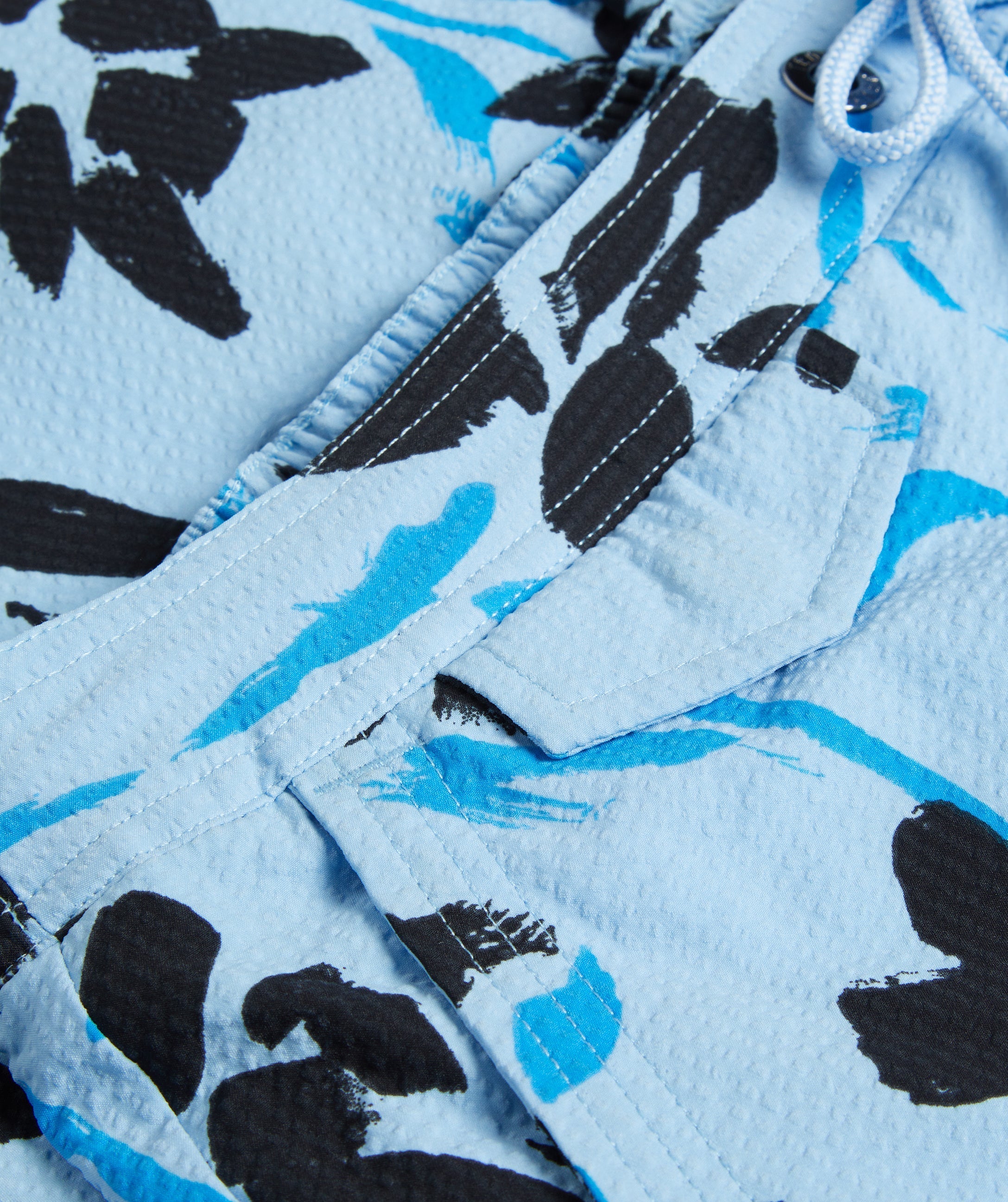 Arand Printed Floral Swim Short Sky-Blue
