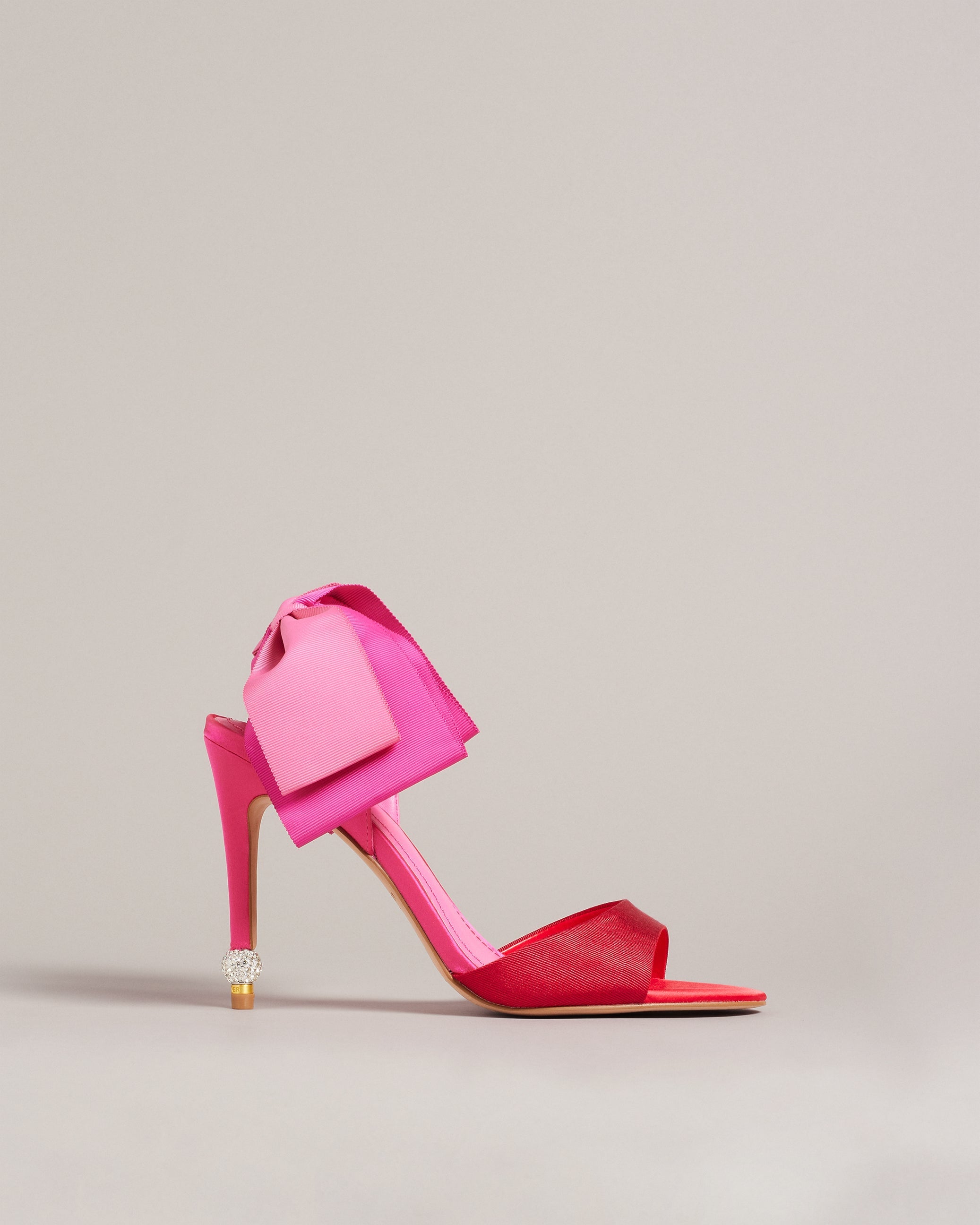 Harinas Oversized Bow Back Sandal Shoes Brt-Pink